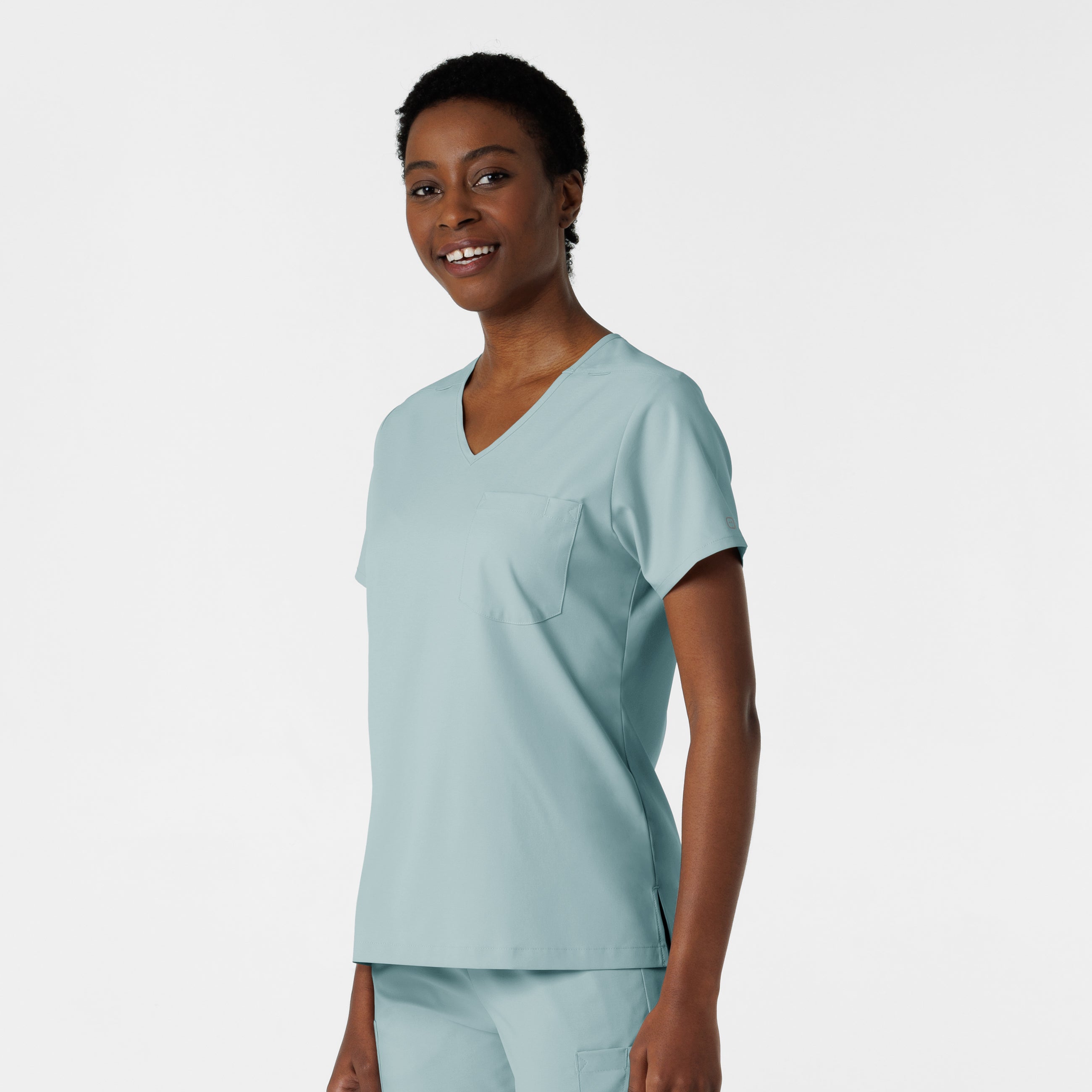 Boundless 6151 Tuck-In Scrub Top Sky Blue