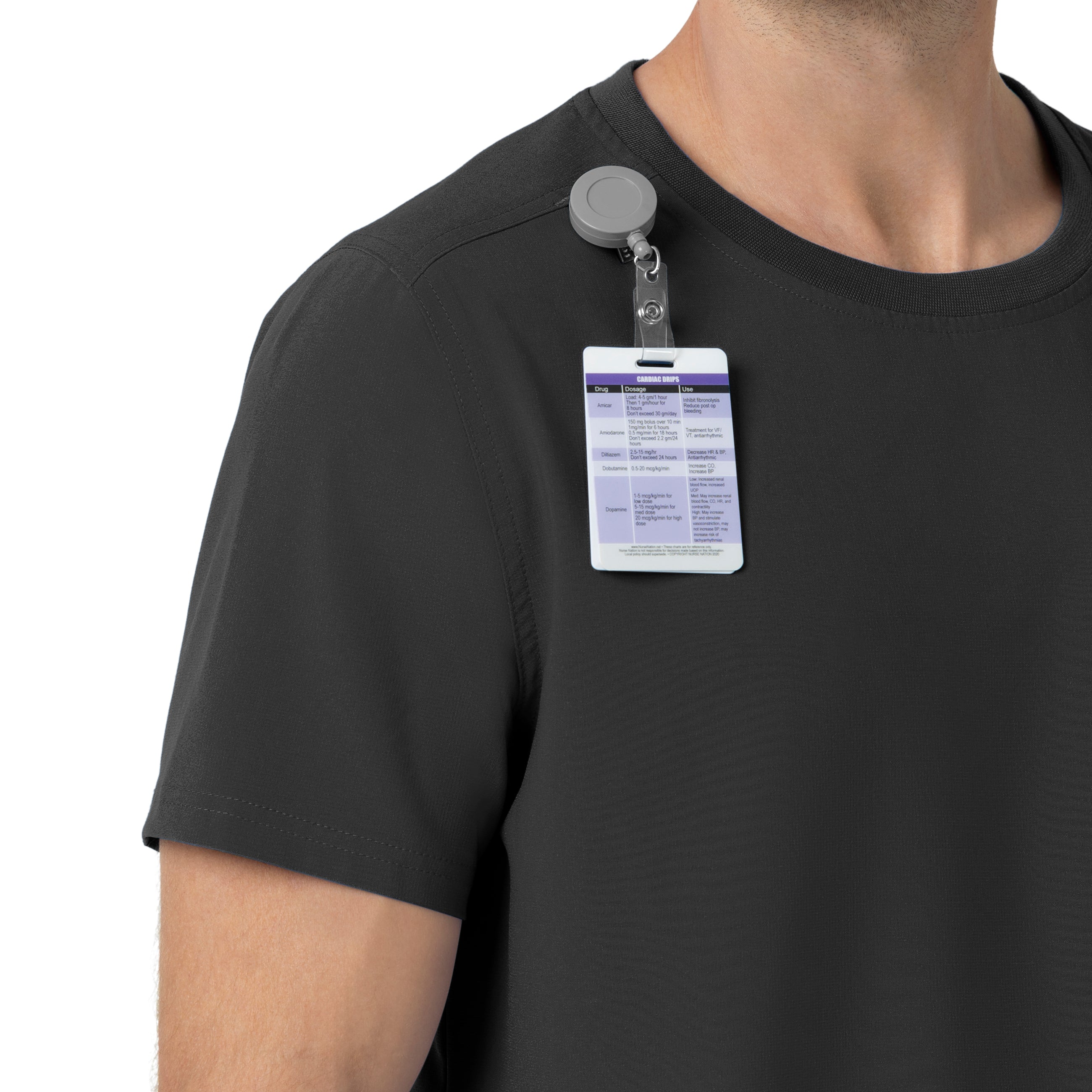 Force Cross-Flex C16510 Men's Crew Neck Scrub Top Black