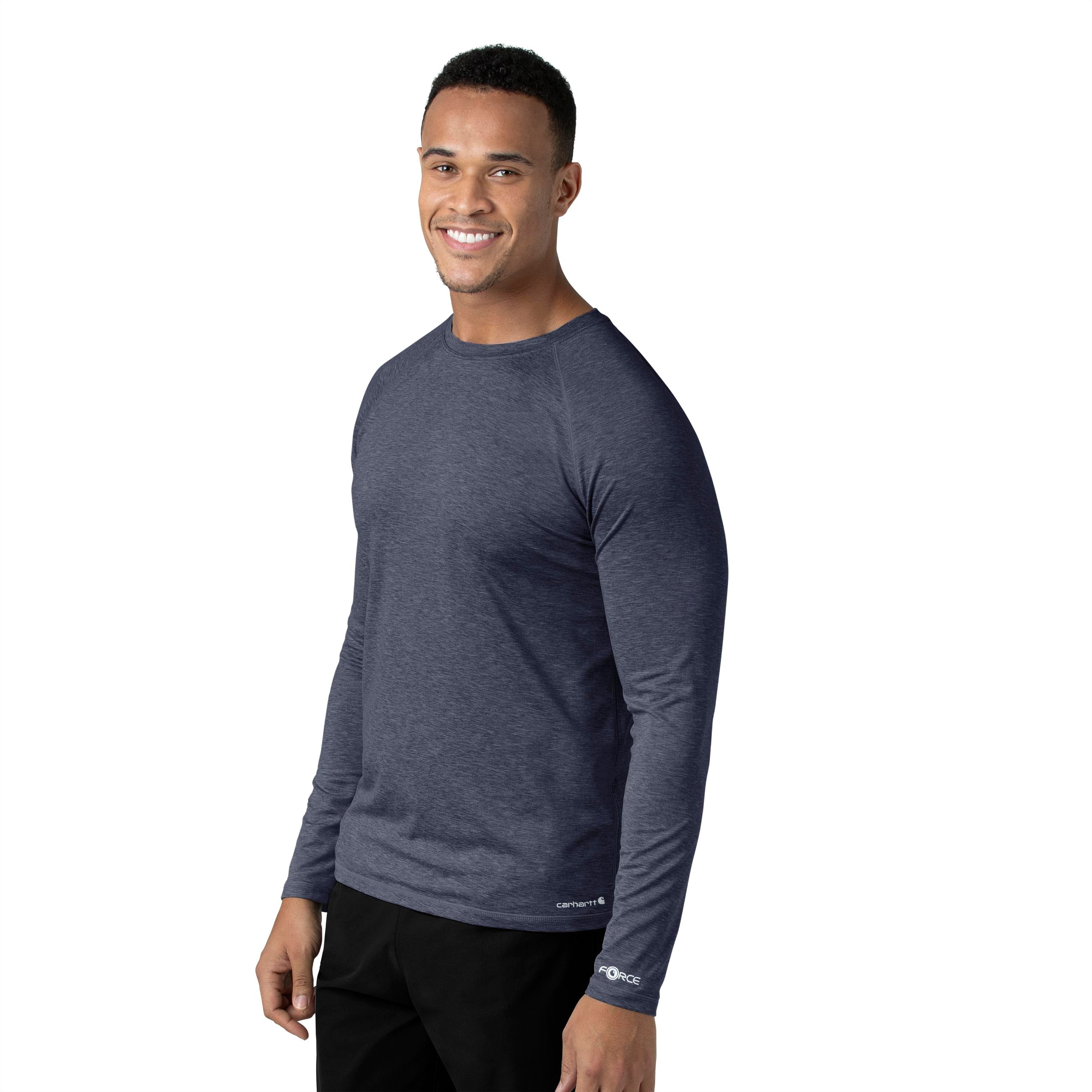 Force Sub-Scrubs C32009 Men's Performance Long Sleeve Tee Navy Heather