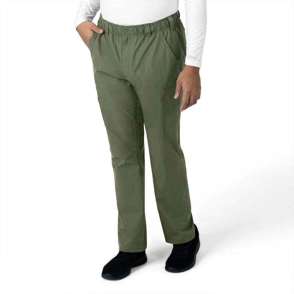 Force Essentials C56113 Men's Straight Leg Cargo Scrub Pants Olive
