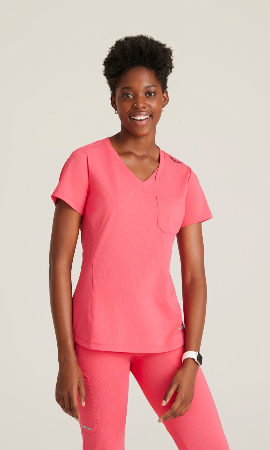 Skechers Slip-Ins Knits SKT221 Flow Knit Scrub Top Punch Pink