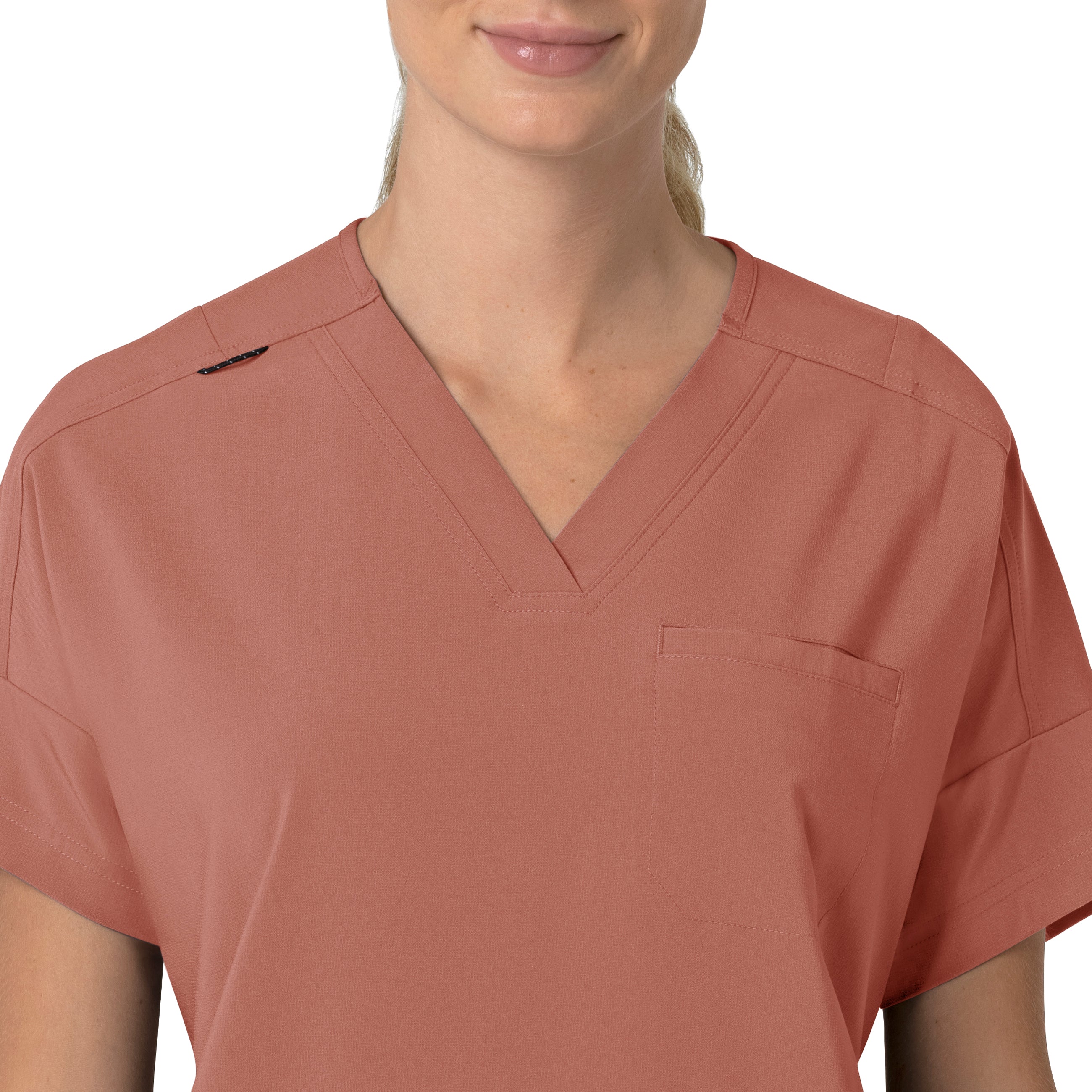Force Cross-Flex C13110 Oversized V-Neck Scrub Top Wildrose