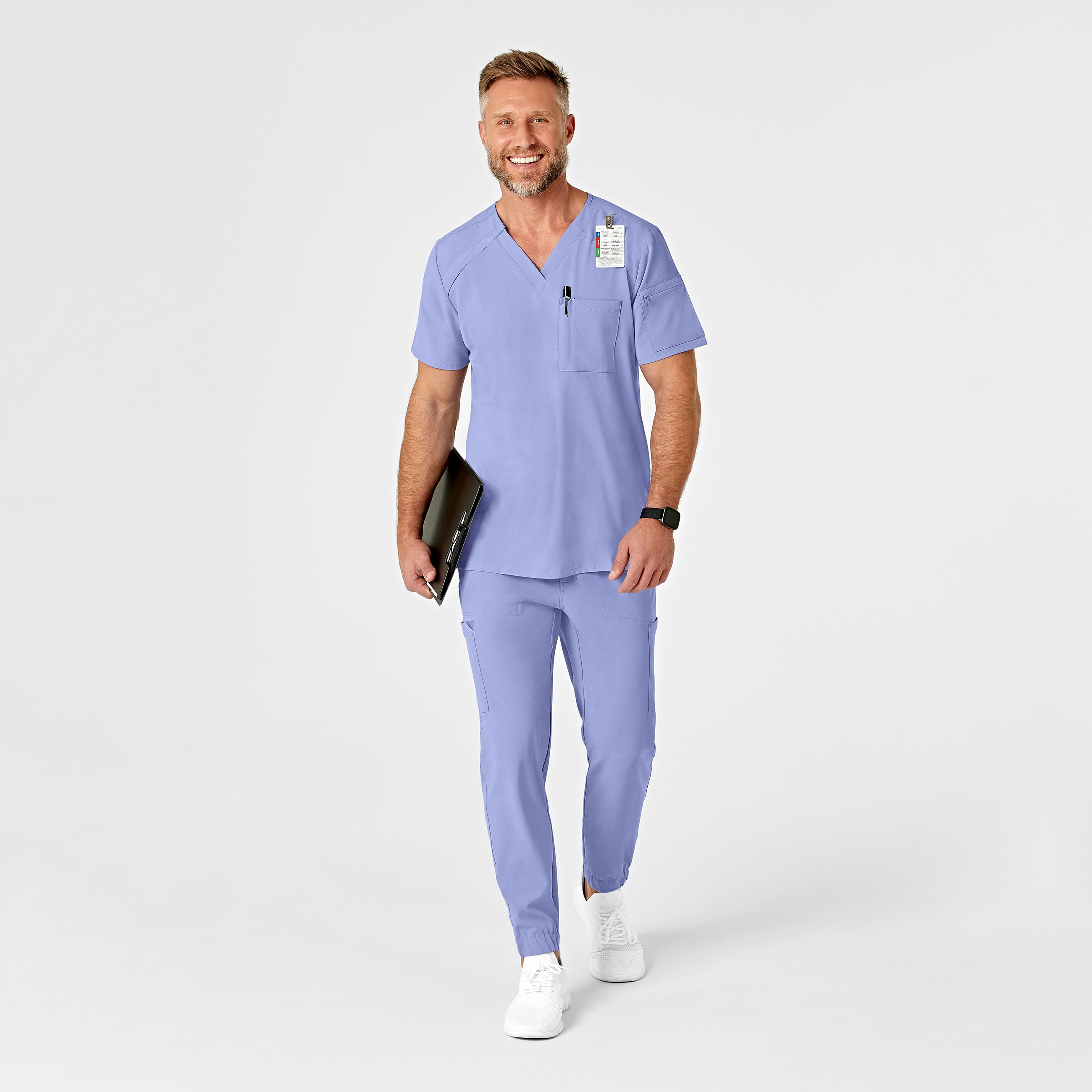 RENEW 5034 Men's Jogger Scrub Pants Ceil Blue