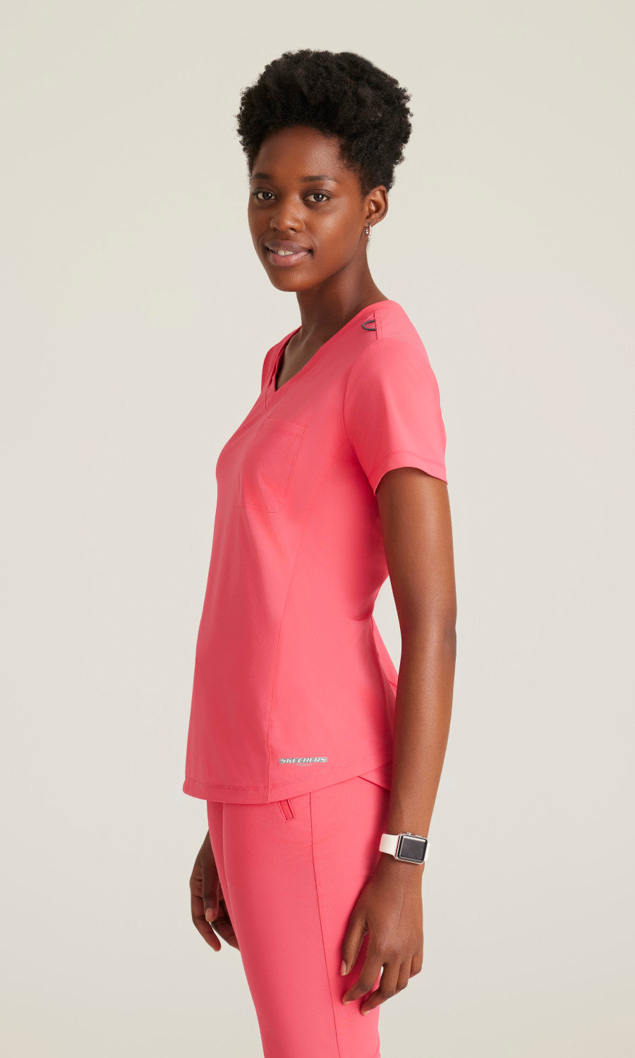 Skechers Slip-Ins Knits SKT221 Flow Knit Scrub Top Punch Pink