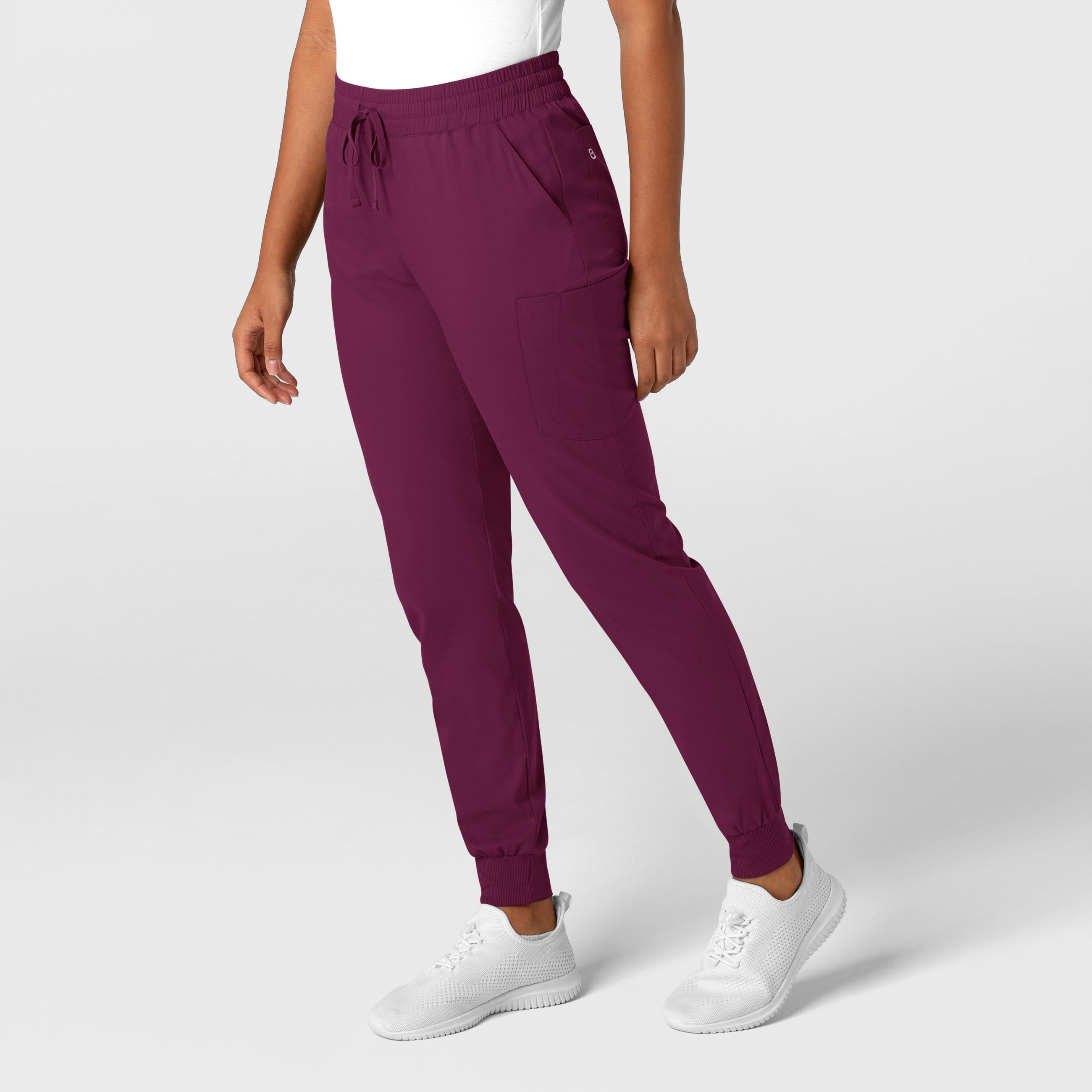 Boundless 5151 Jogger Scrub Pants Wine
