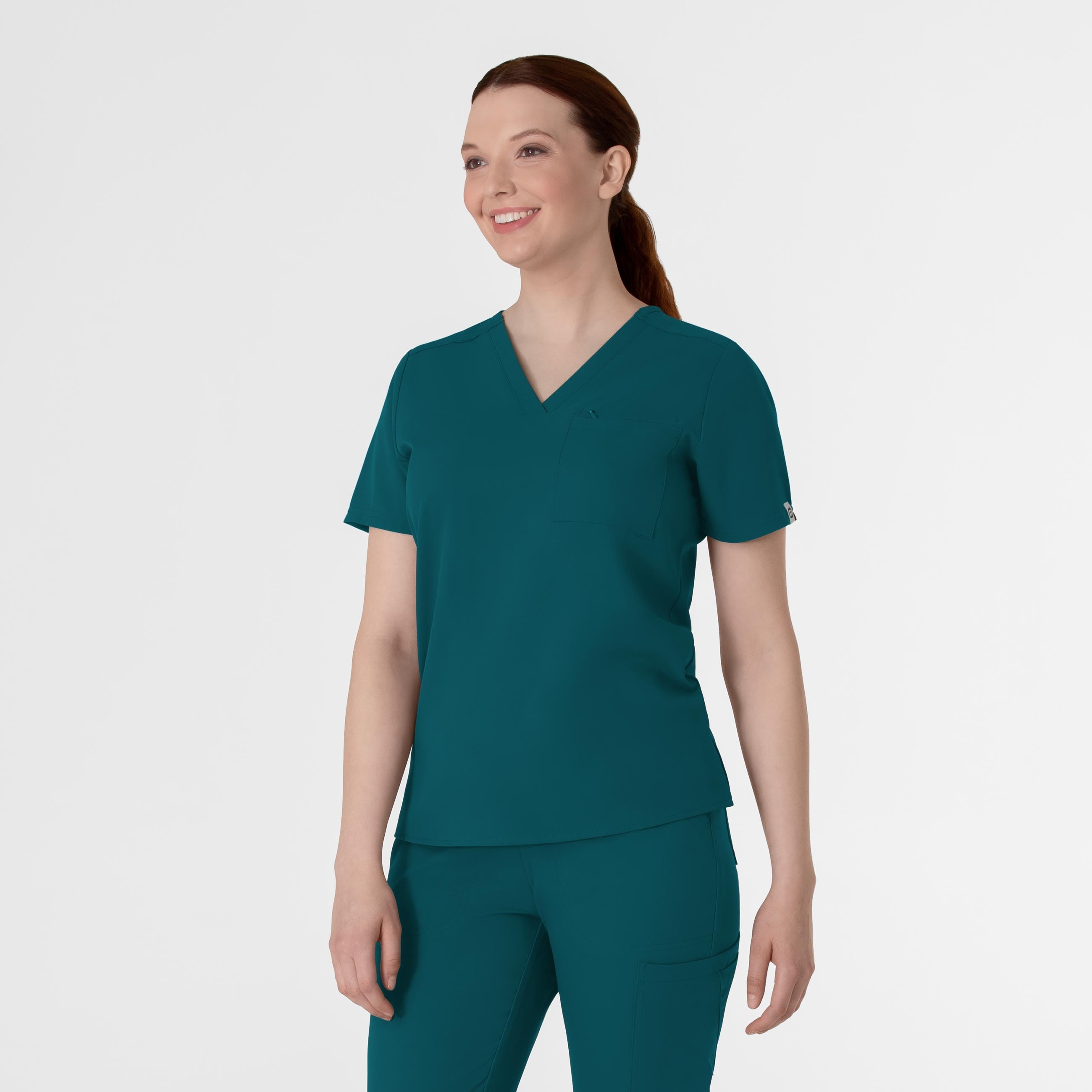 Thrive 6222 V-Neck Tuck-In Scrub Top Caribbean Blue
