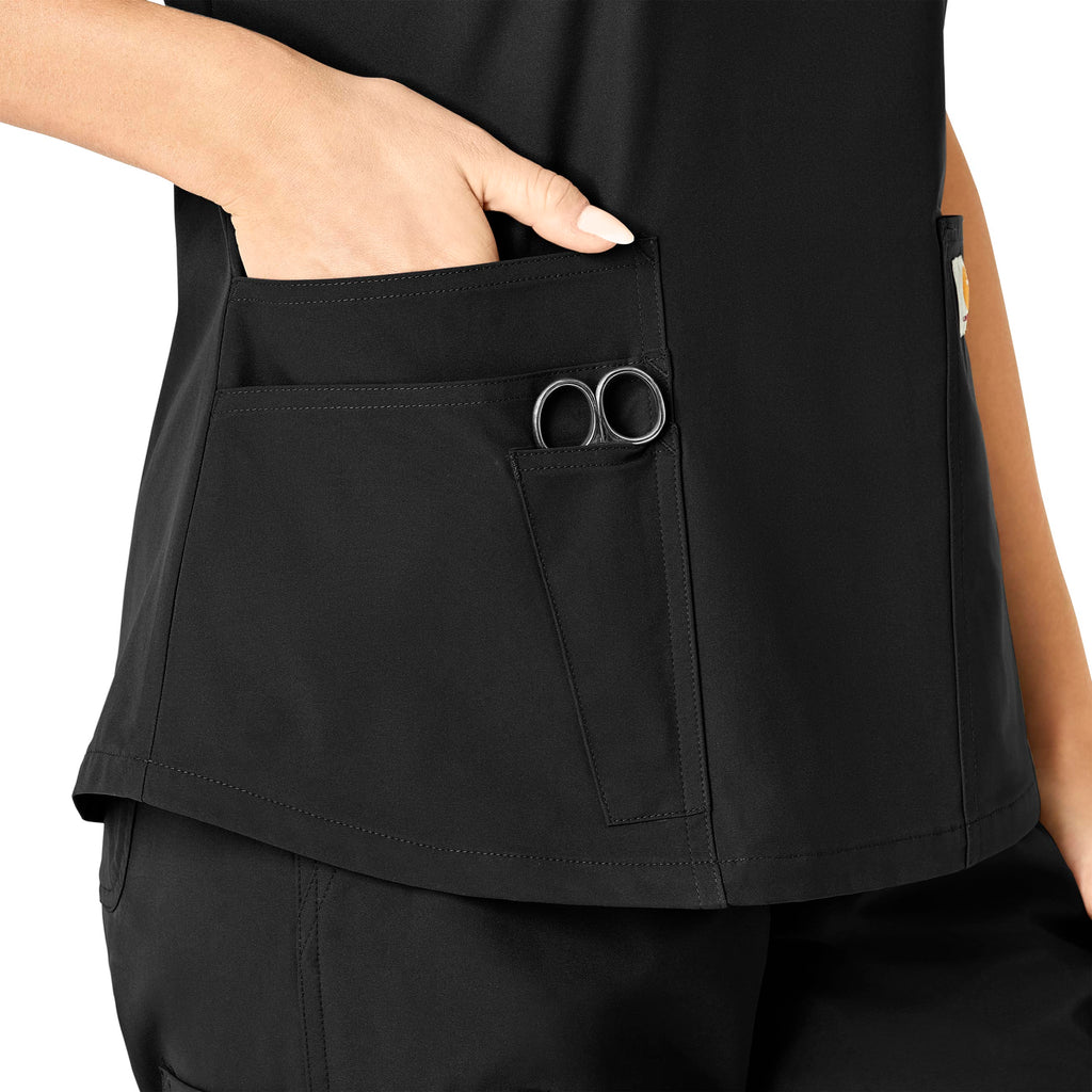 Force Essentials C12113 V-Neck Scrub Top Black