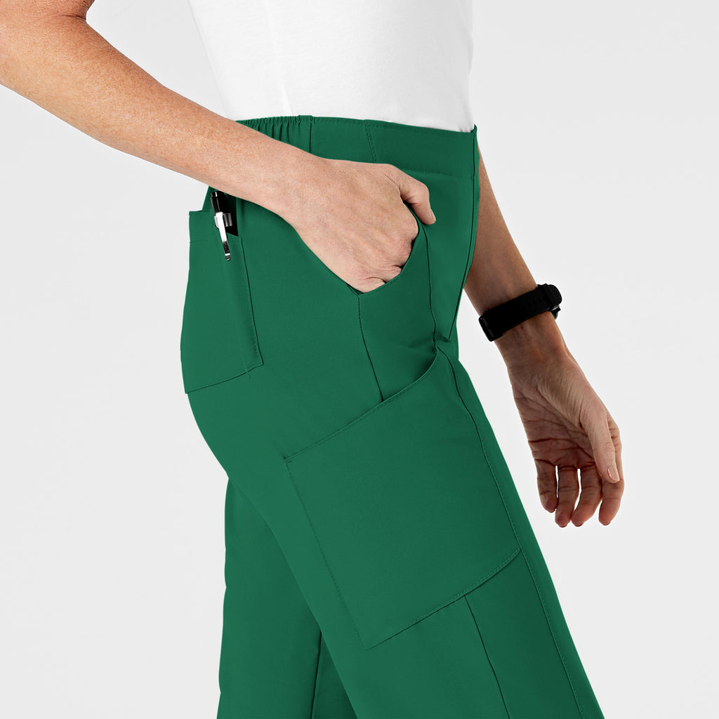 W123 5155 Flat Front Cargo Scrub Pants Hunter