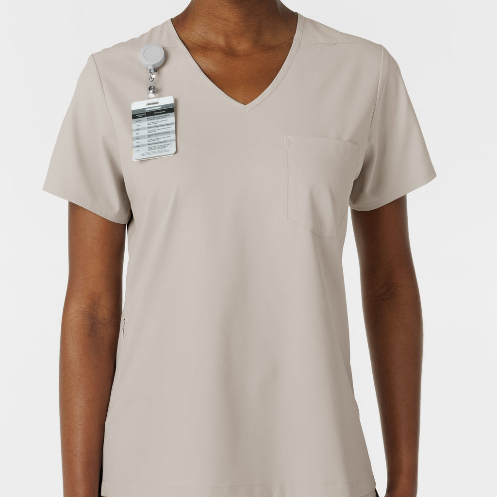 Boundless 6151 Tuck-In Scrub Top Cloud