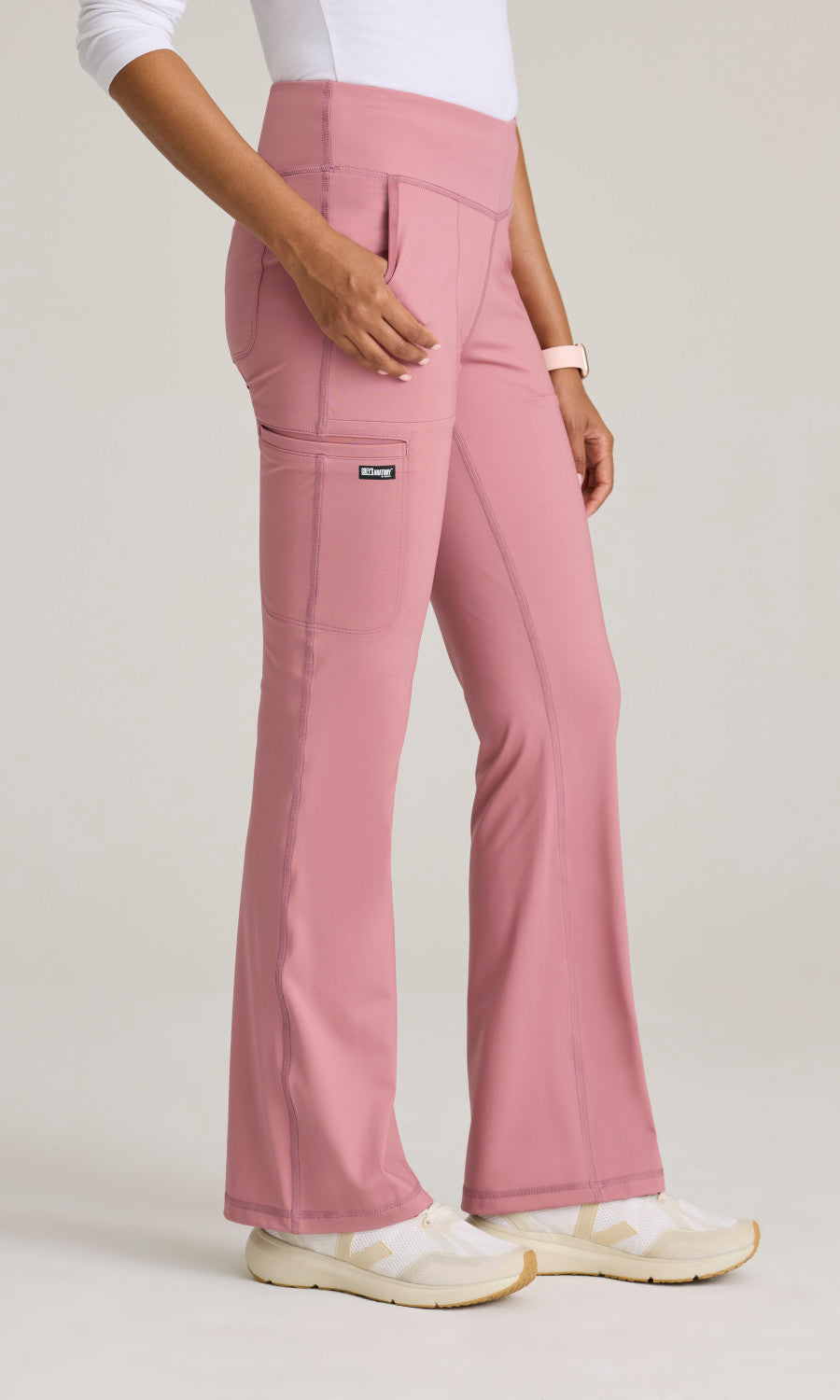 Grey's Anatomy Knits GRSP684 Swift Knit Scrub Pants Canyon Pink