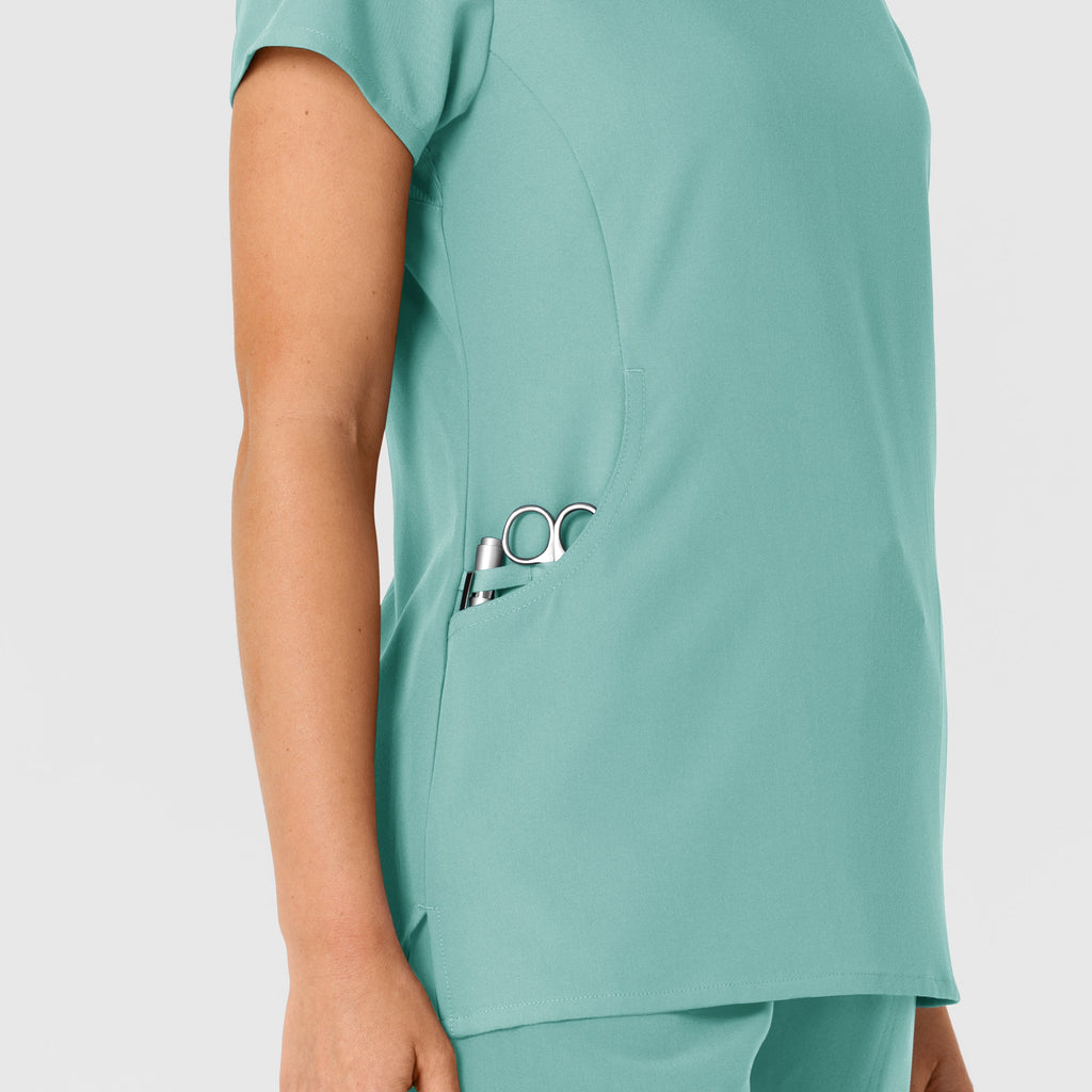 Nova 6432 Flex-n-Reach V-Neck Scrub Top Turquoise