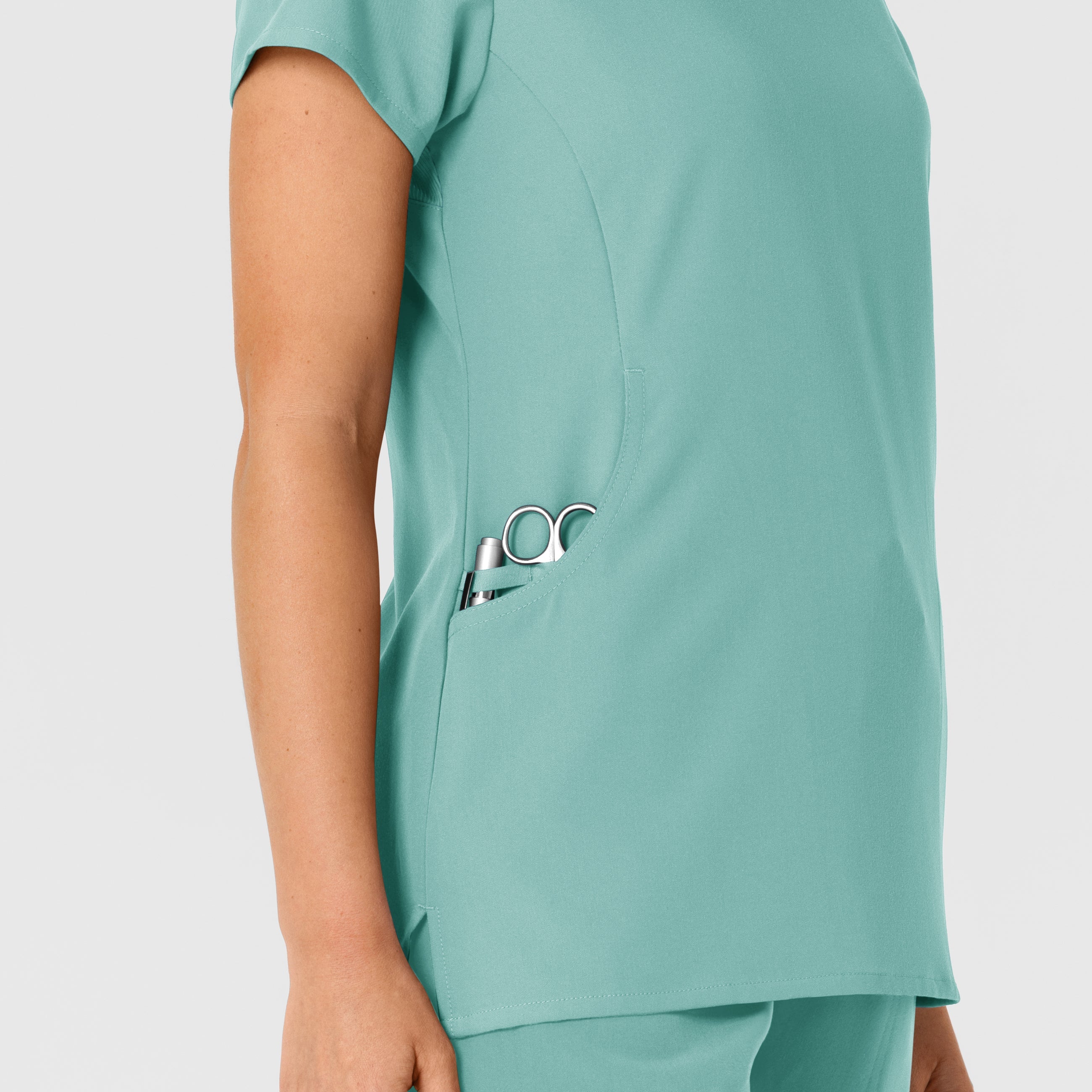 Nova 6432 Flex-n-Reach V-Neck Scrub Top Turquoise