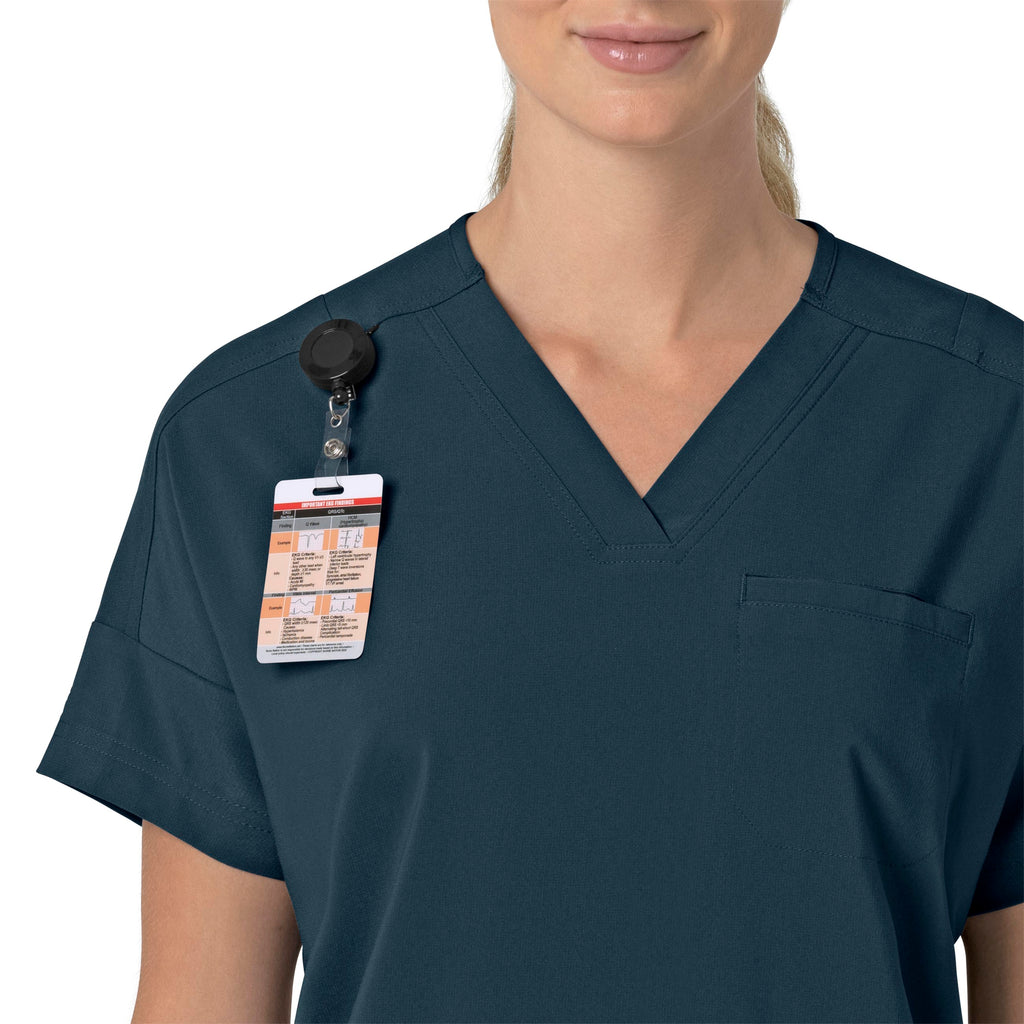 Force Cross-Flex C13110 Oversized V-Neck Scrub Top Navy