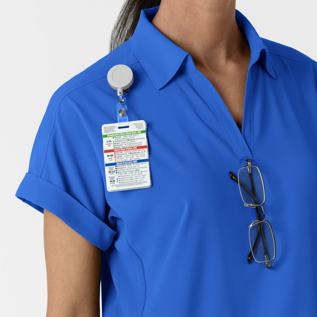RENEW 6934 Women’s Flex-n-Reach Collared Scrub Top Royal