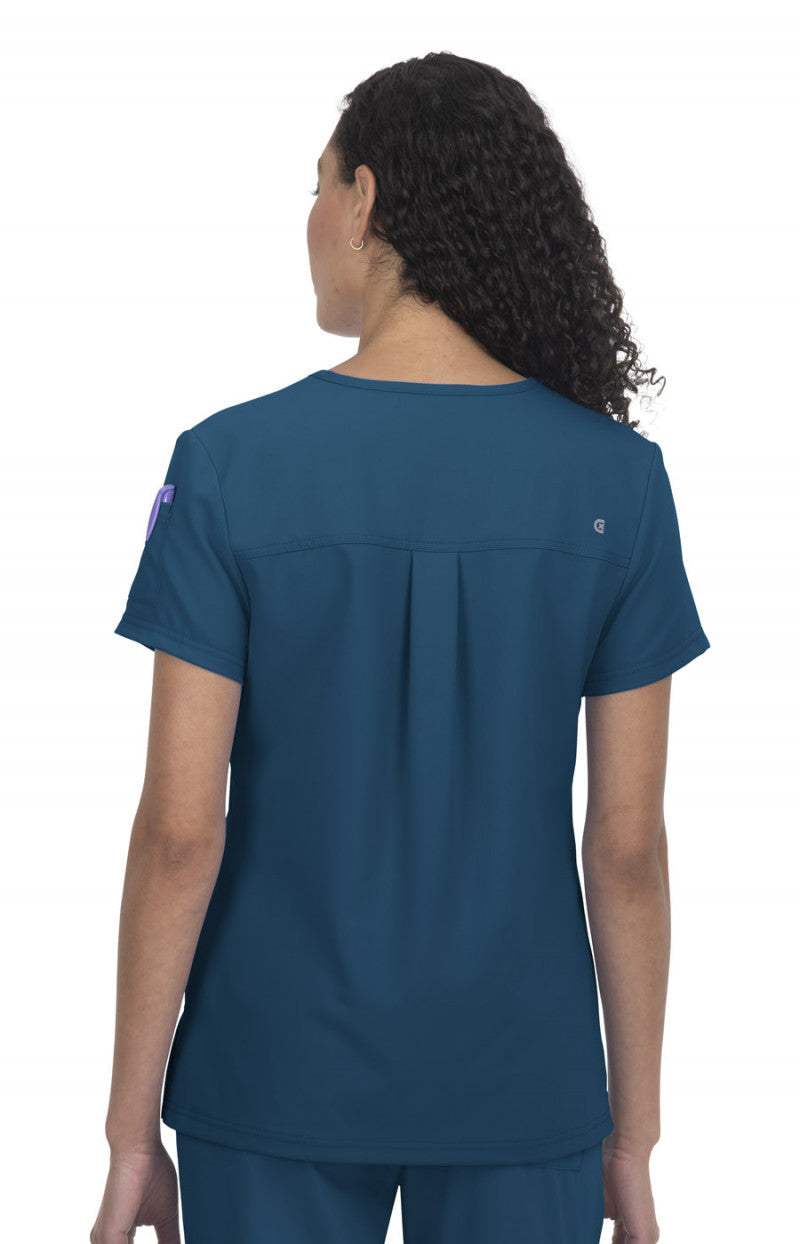Cureology C101 Cardi Top Caribbean Blue