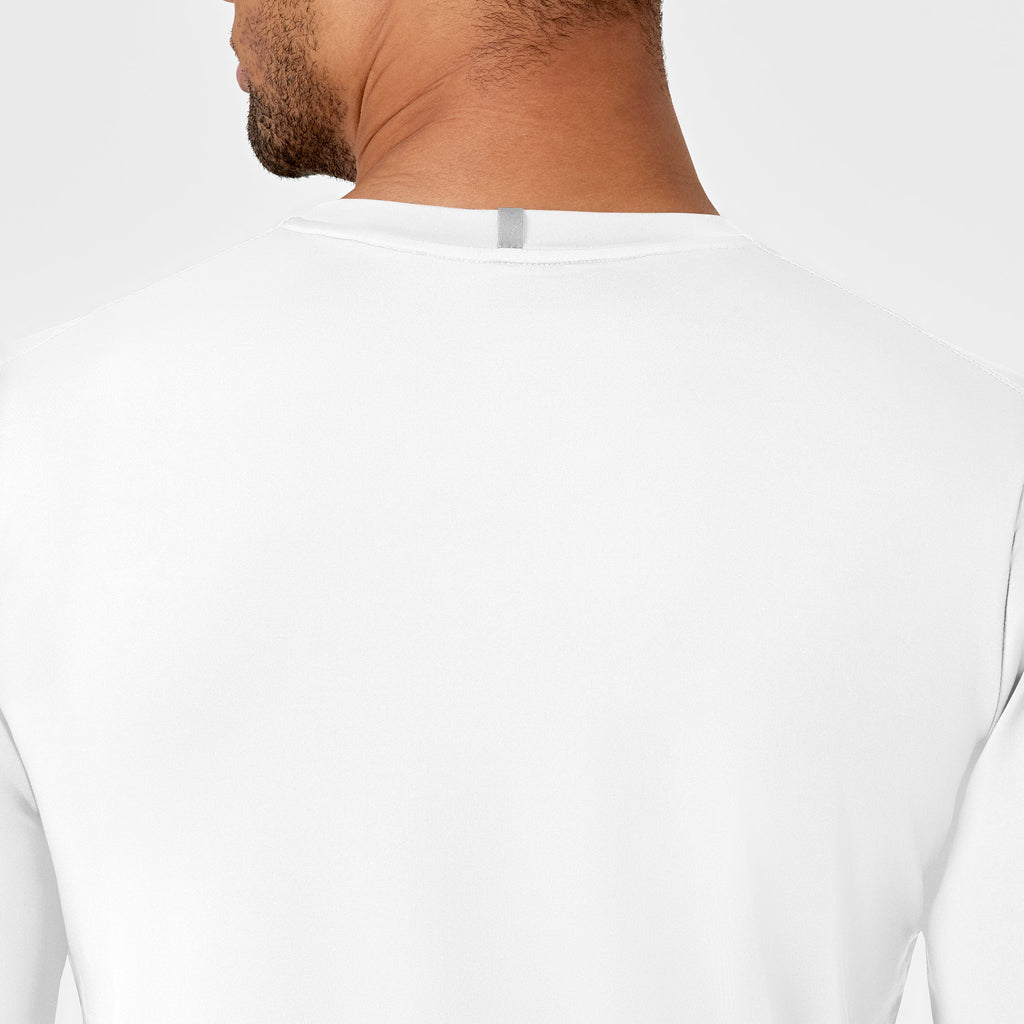Layers 2629 Men's Performance Long Sleeve Tee White