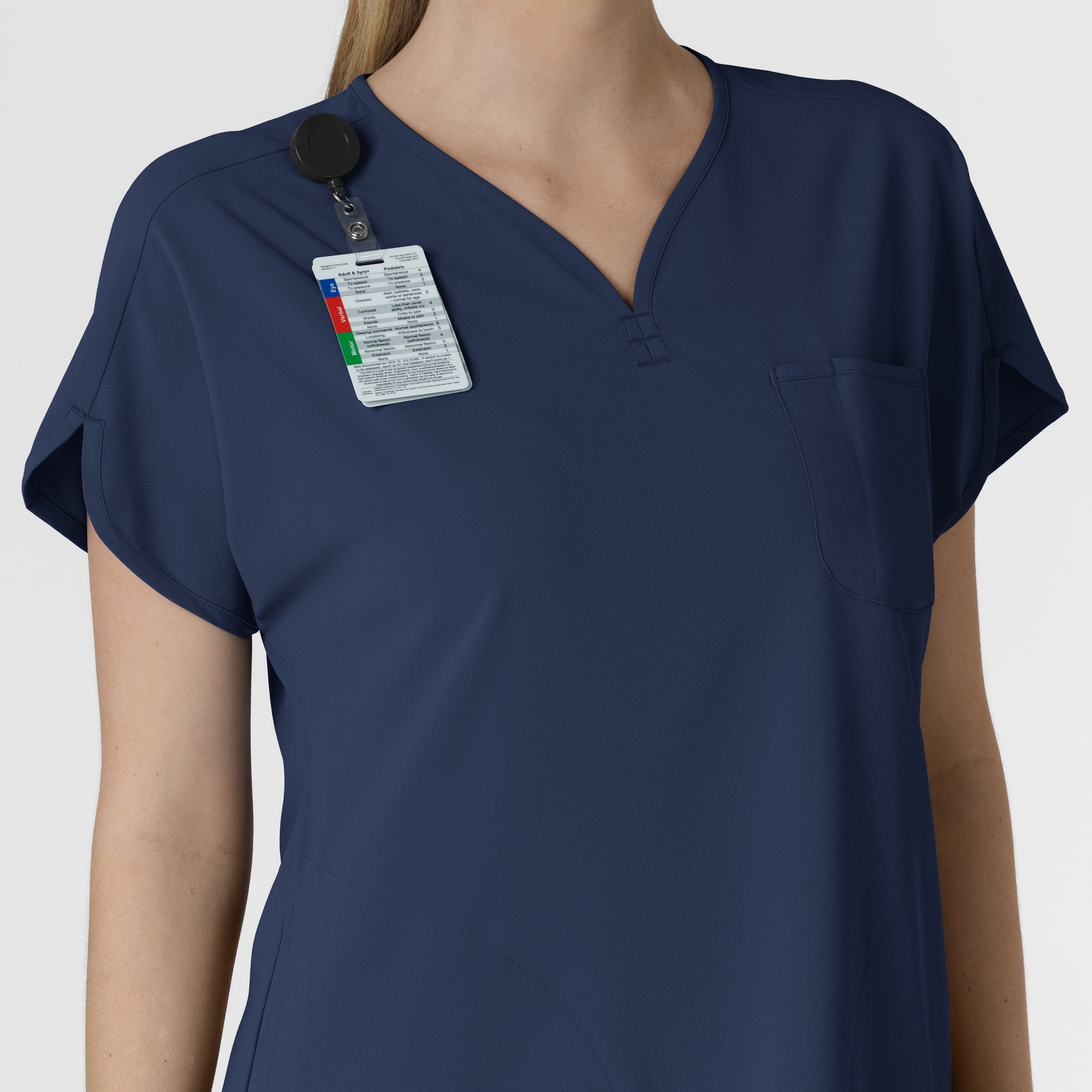 RENEW 6634 Dolman Scrub Top Navy