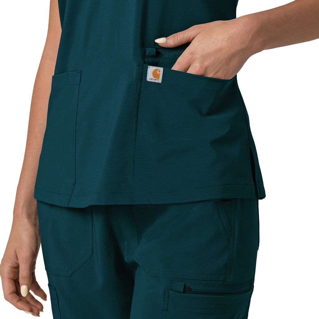 Force Cross-Flex C13210 Flex Panel V-Neck Scrub Top Caribbean