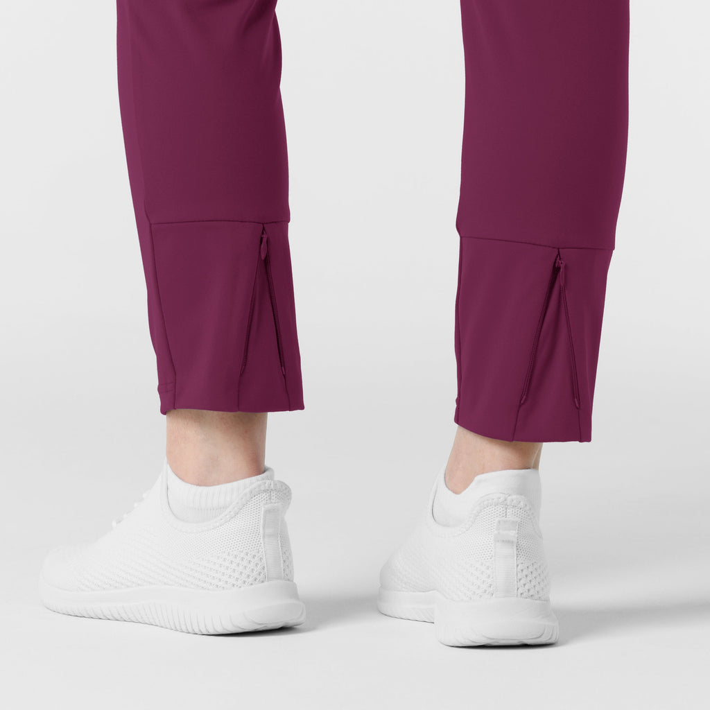 RENEW 5259 Knit Track Scrub Pants Wine
