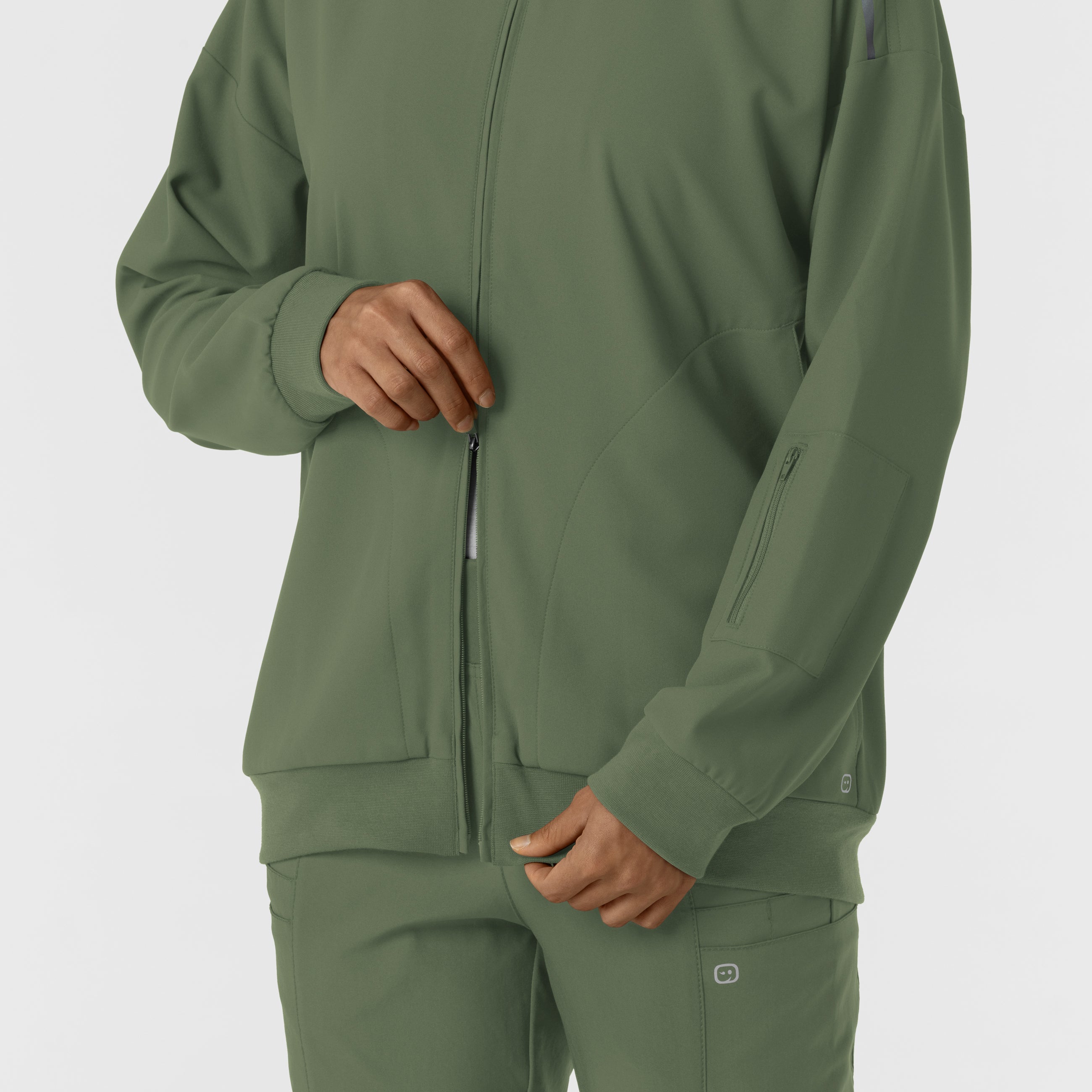 Layers 8066 Bomber Scrub Jacket Olive