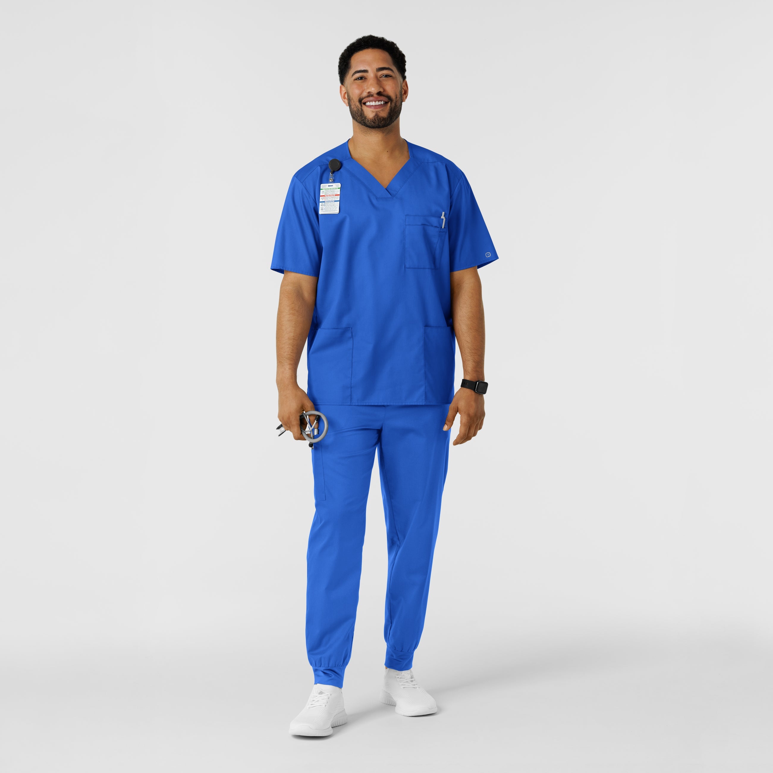 WonderWORK 507 Men's Cargo Jogger Scrub Pants Royal