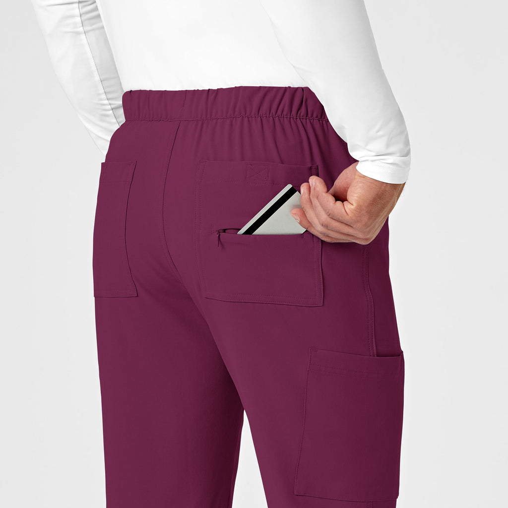 RENEW 5034 Men's Jogger Scrub Pants Wine