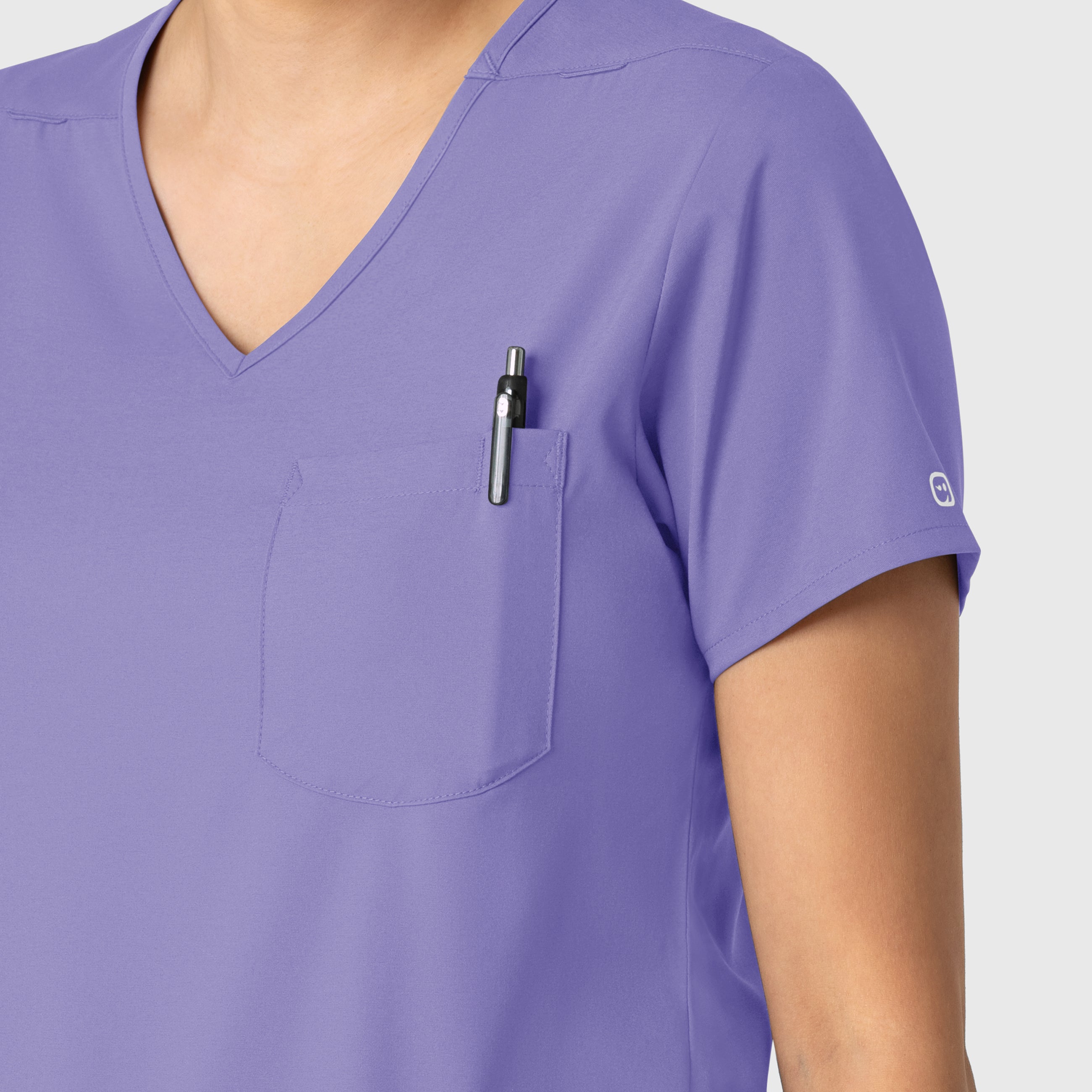 Boundless 6151 Tuck-In Scrub Top Iris Purple