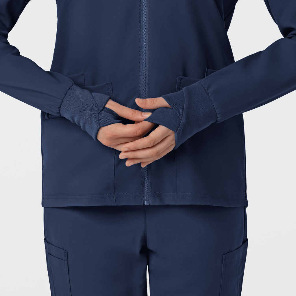 Thrive 8122 Flex-n-Reach Zip-Front Jacket Navy