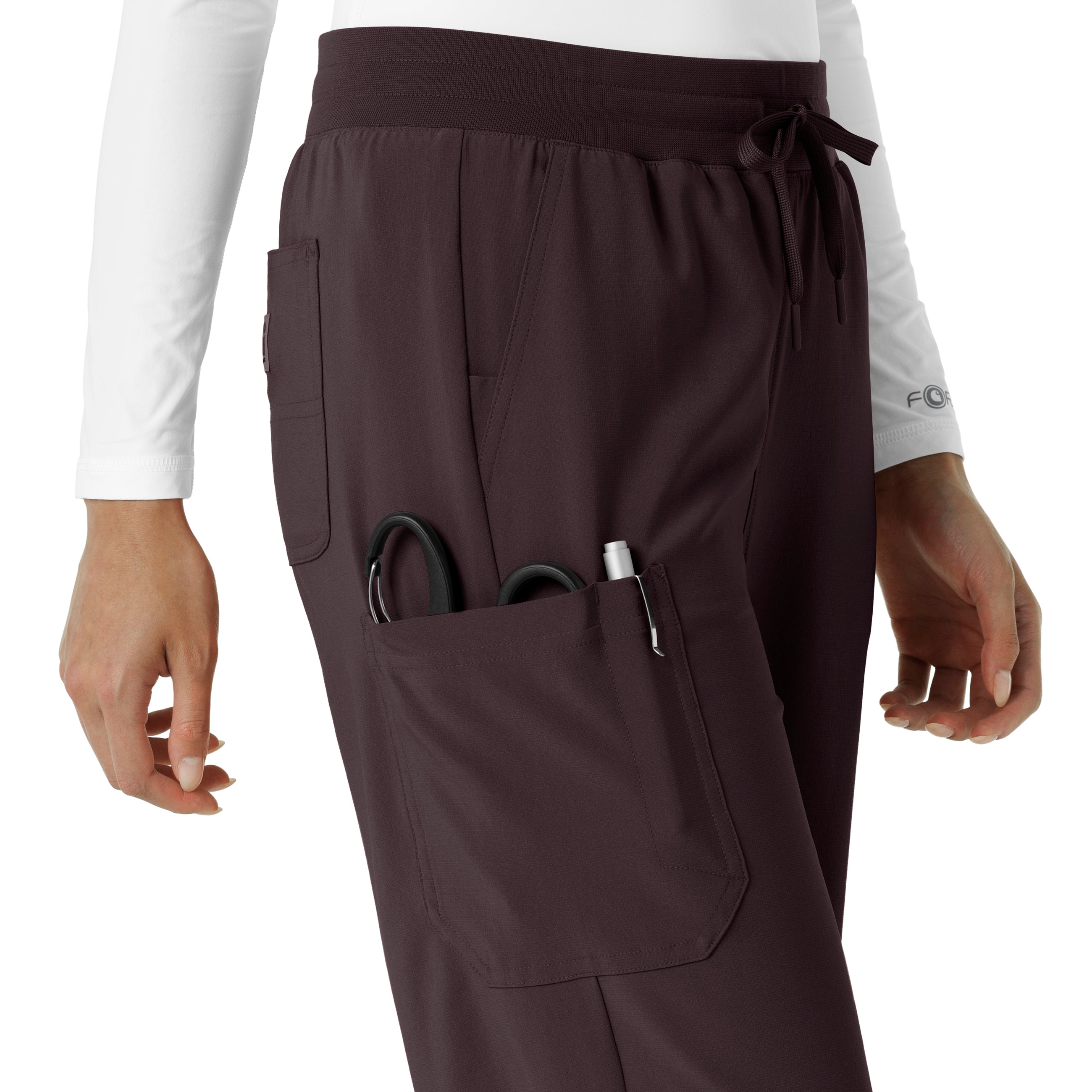 Force Cross-Flex C53310 Women's Boot Cut Scrub Pants Dark Sepia