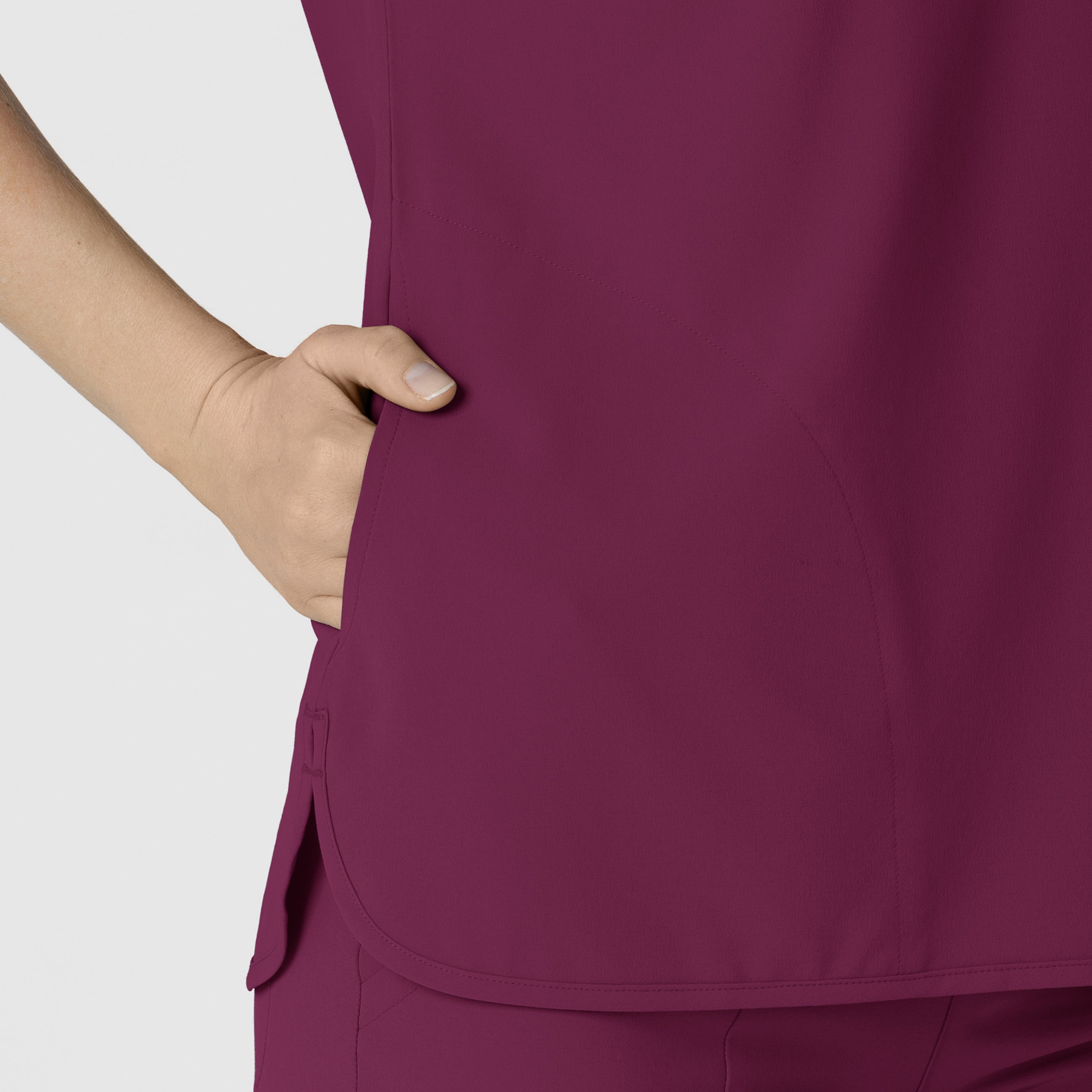 RENEW 6634 Dolman Scrub Top Wine