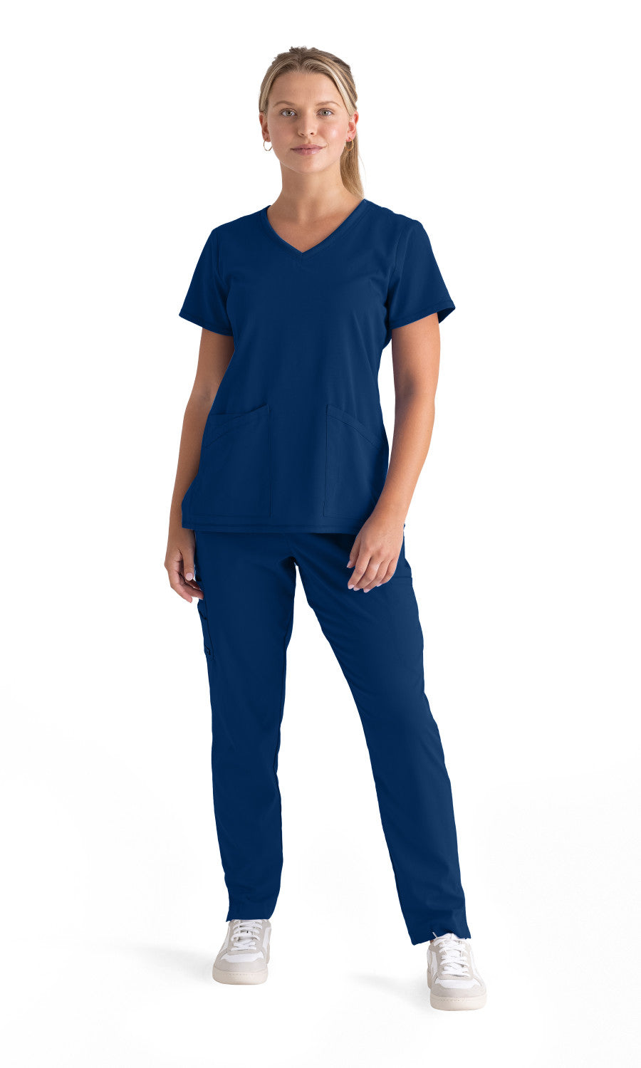 Grey's Anatomy Stretch GRST045 Serena Scrub Top Indigo