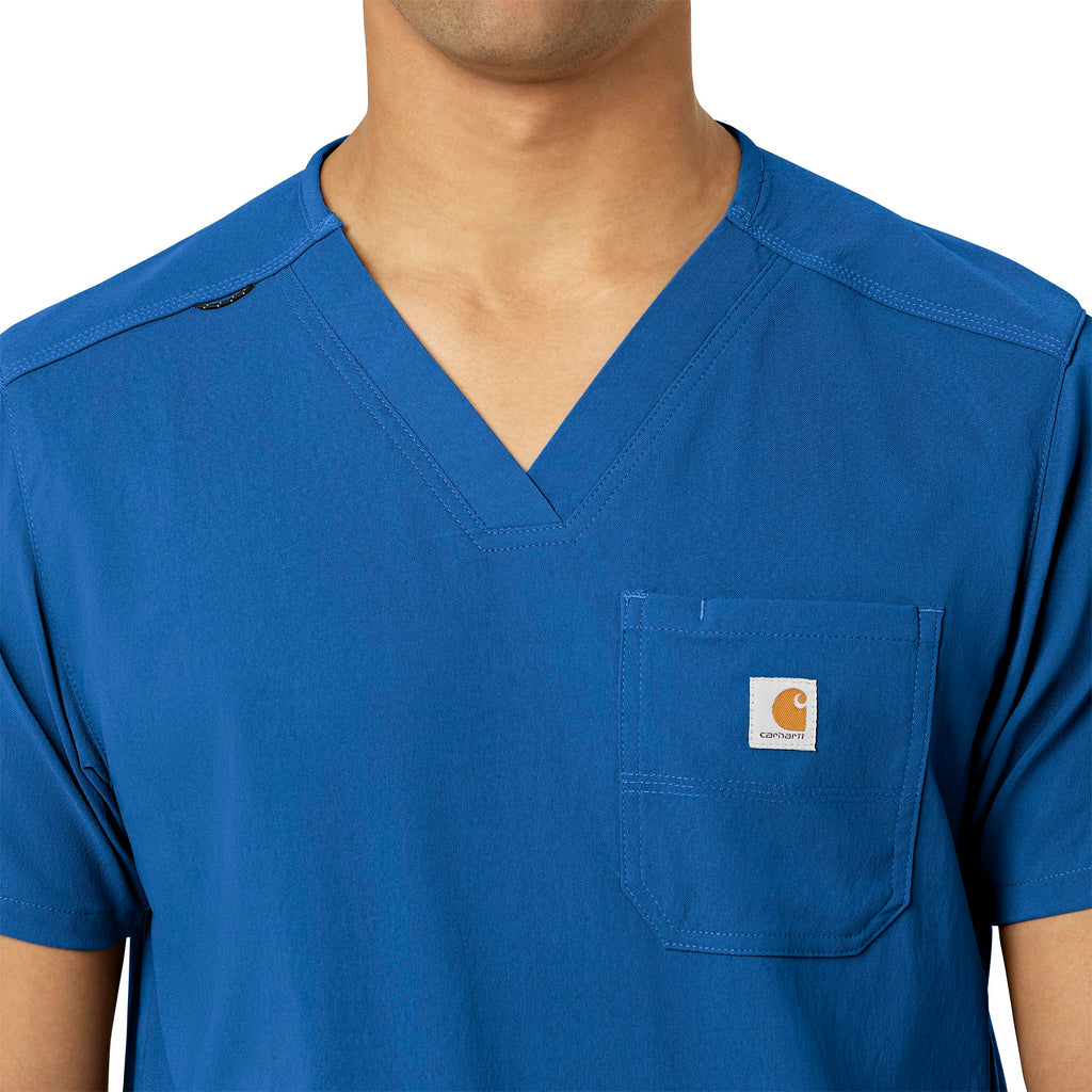 Rugged Flex Peak C15037 Men's 5-Pocket V-Neck Scrub Top Royal