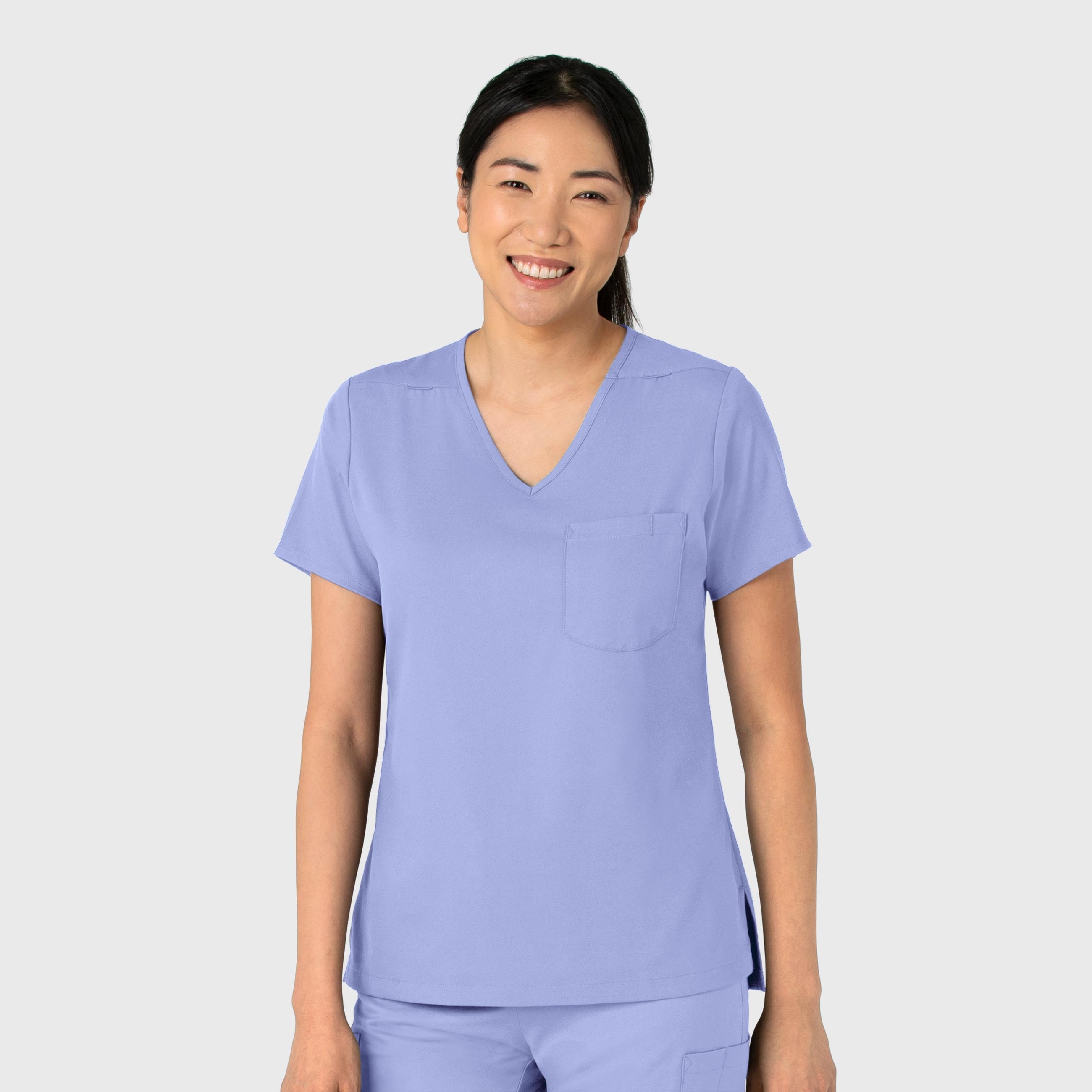 Boundless 6151 Tuck-In Scrub Top Ceil Blue