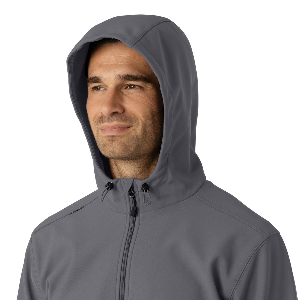Layers C84023 Men's Bonded Fleece Hoodie Pewter