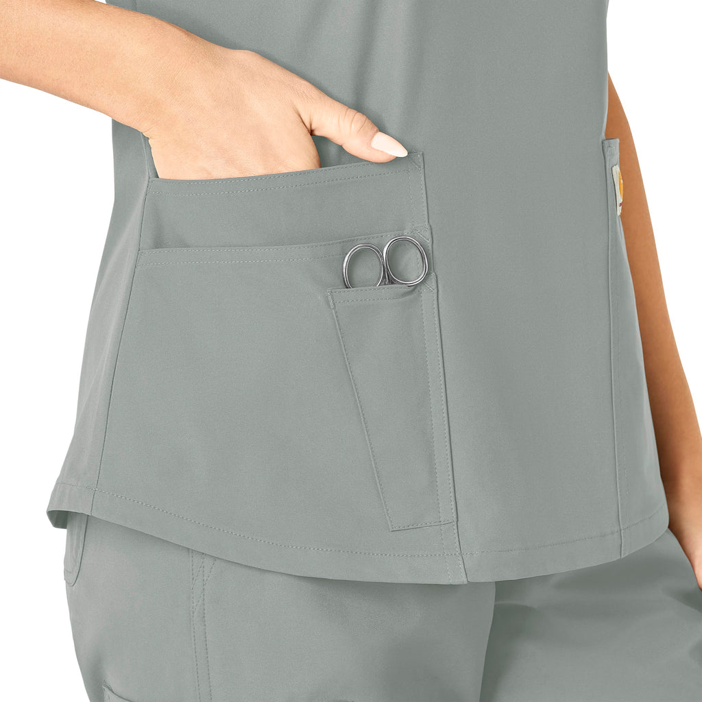 Force Essentials C12113 V-Neck Scrub Top Grey