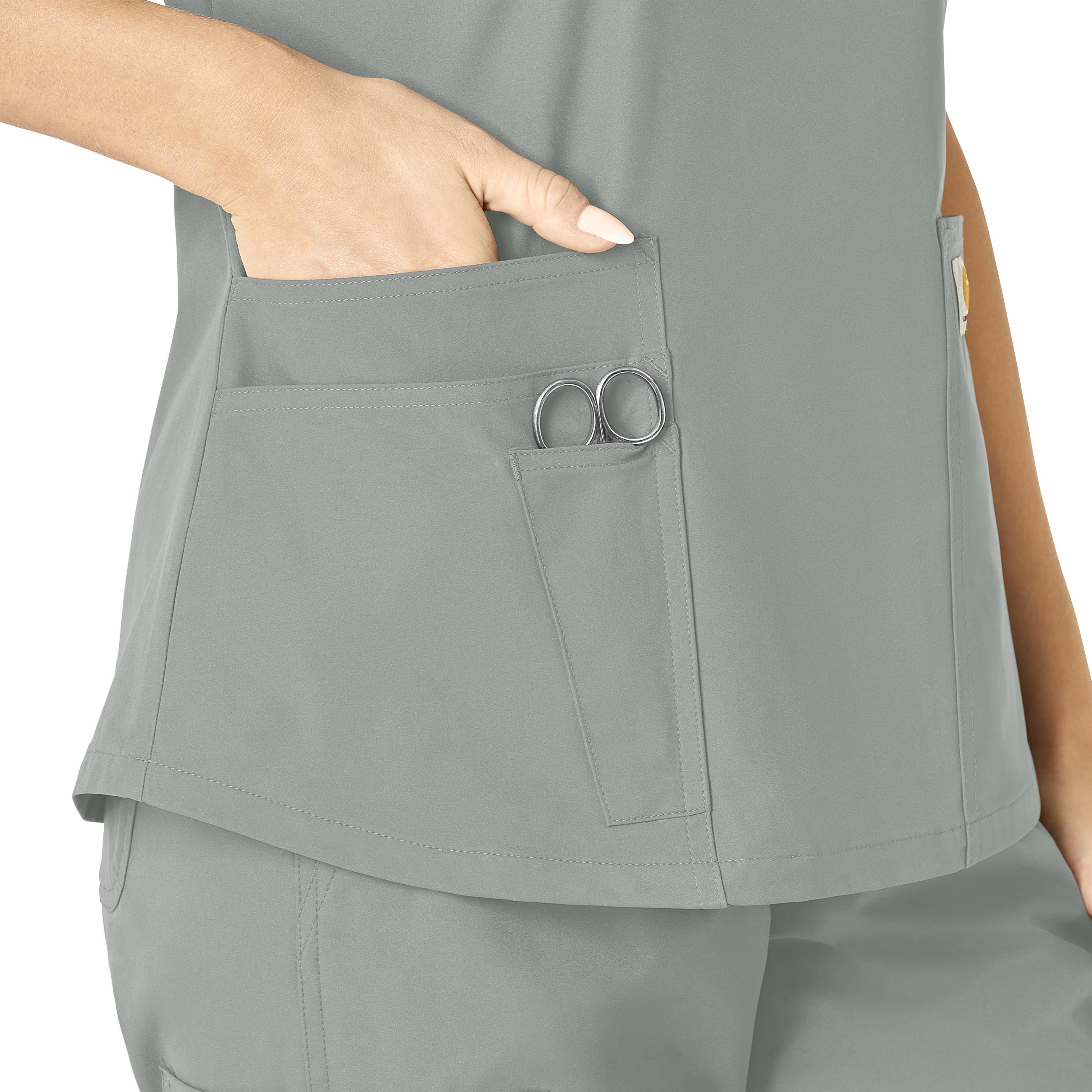 Force Essentials C12113 V-Neck Scrub Top Grey