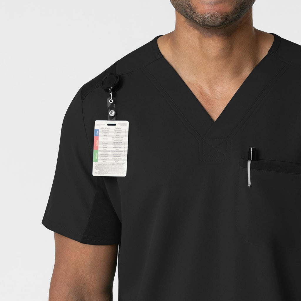 Thrive 6622 Men's Utility V-Neck Scrub Top Black