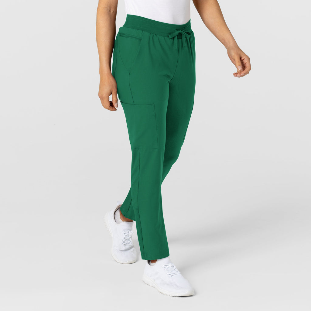 W123 5045 Flex-n-Reach Track Scrub Pants Hunter