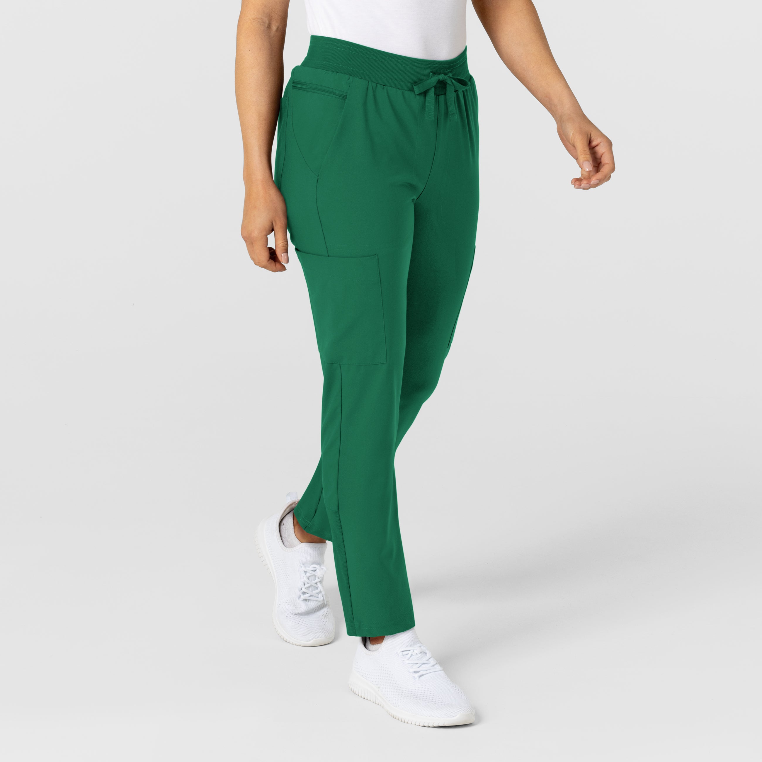 W123 5045 Flex-n-Reach Track Scrub Pants Hunter