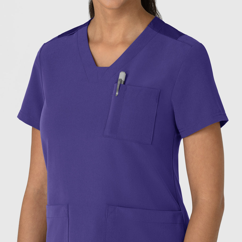 Nova 6132 Flex-n-Reach V-Neck Scrub Top Grape