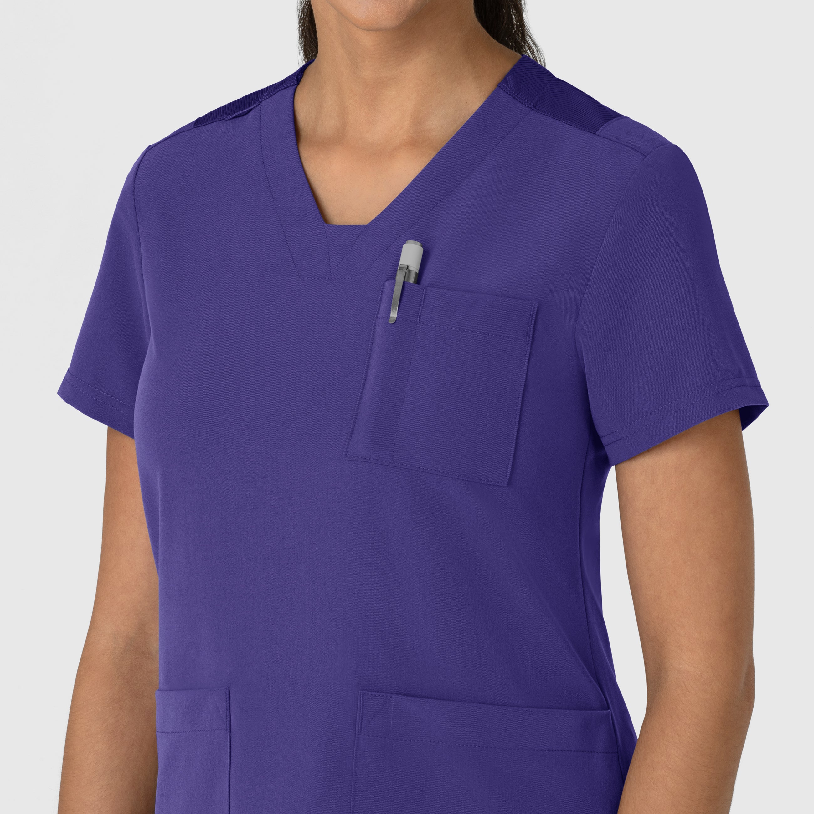 Nova 6132 Flex-n-Reach V-Neck Scrub Top Grape