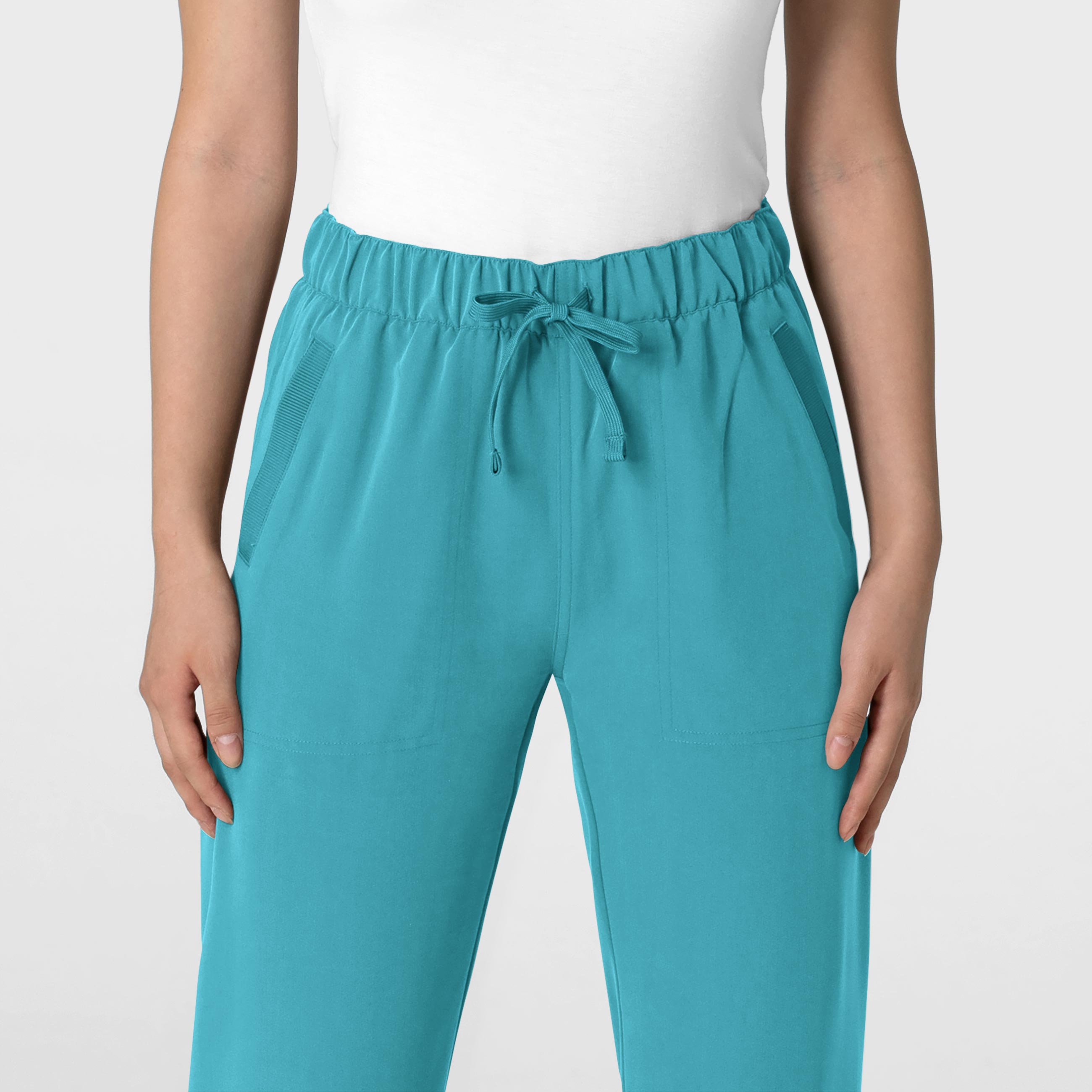 Nova 5232 Stovepipe High-Low Hem Scrub Pants Teal Blue