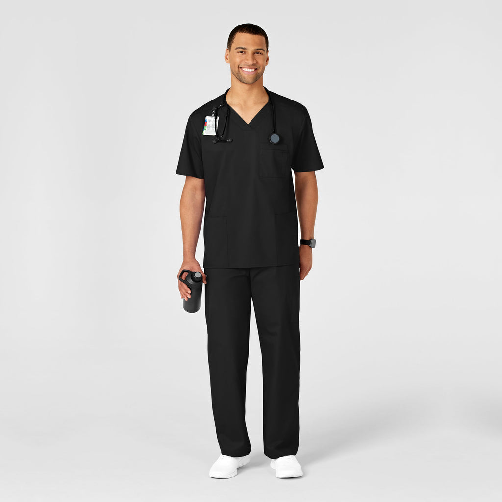 WonderWORK 503 Men's Cargo Scrub Pants Black