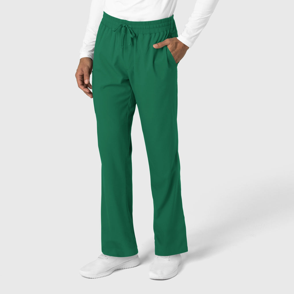 Boundless 5351 Men's Straight Leg Scrub Pants Hunter