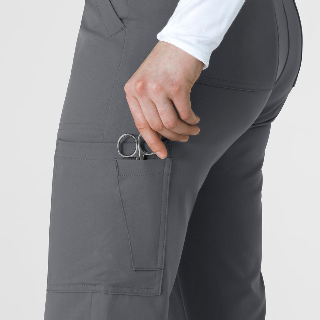 Thrive 5222 Cargo Straight Slim Leg Scrub Pants Pewter