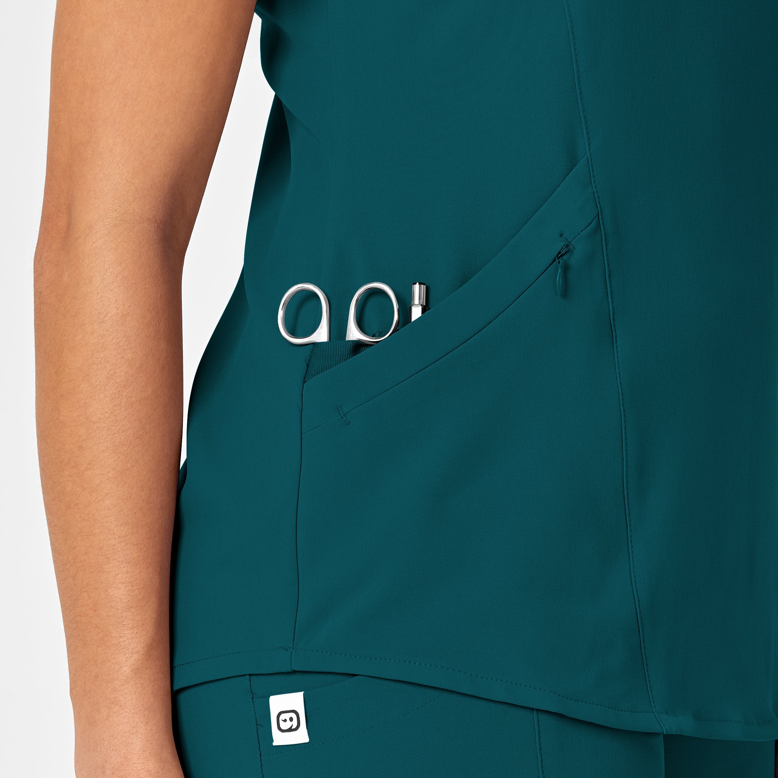 RENEW 6134 V-Neck Scrub Top Caribbean Blue