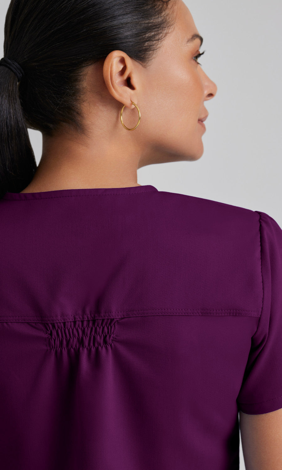 Grey's Anatomy 71166 Aubrey Scrub Top Wine