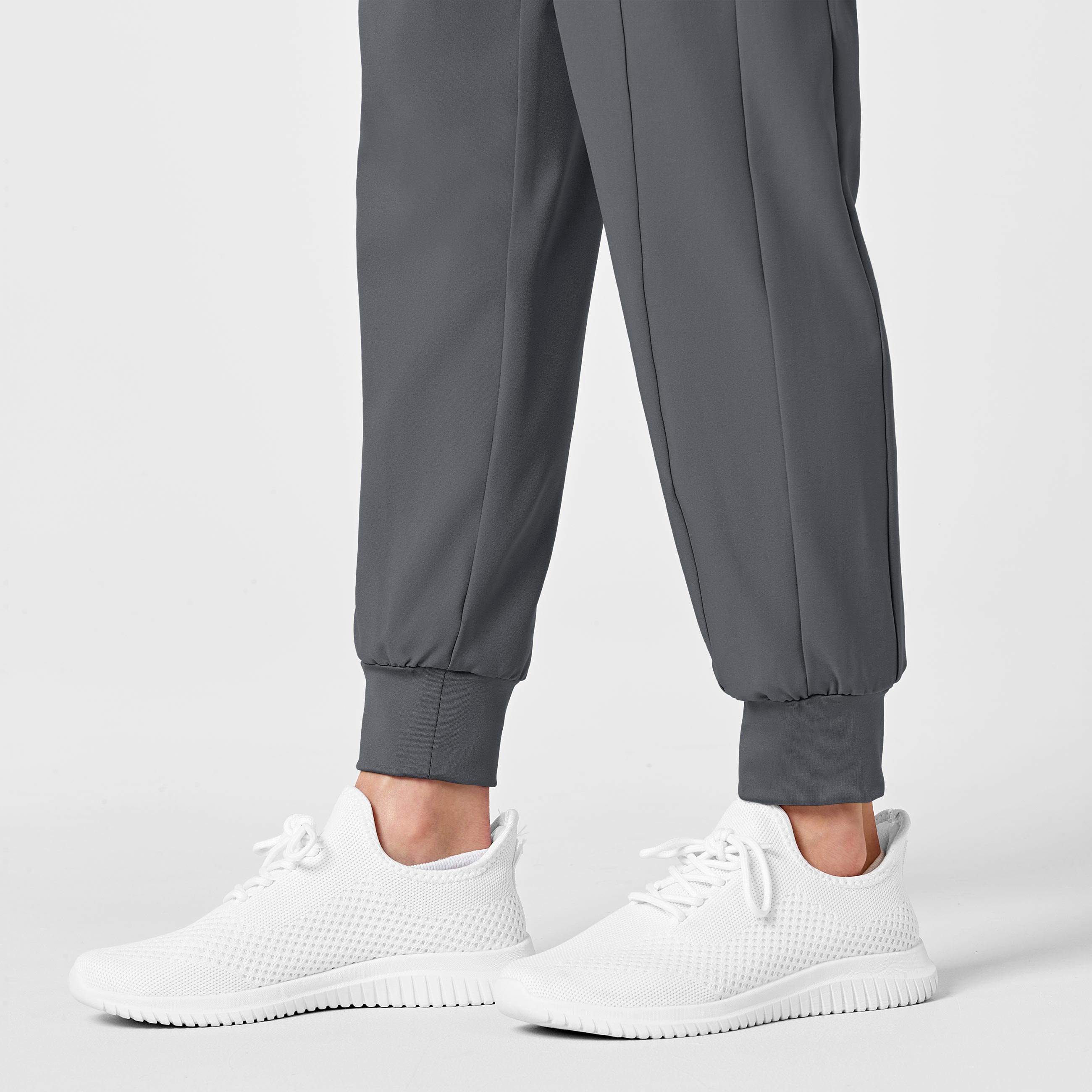 W123 5455 Maternity Jogger Scrub Pants Pewter