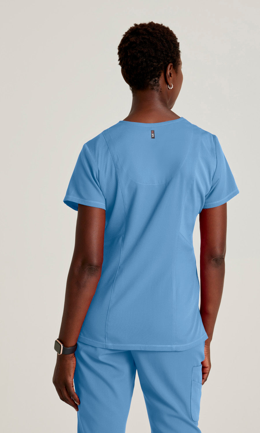 Grey's Anatomy Stretch GRST045 Serena Scrub Top Ciel Blue