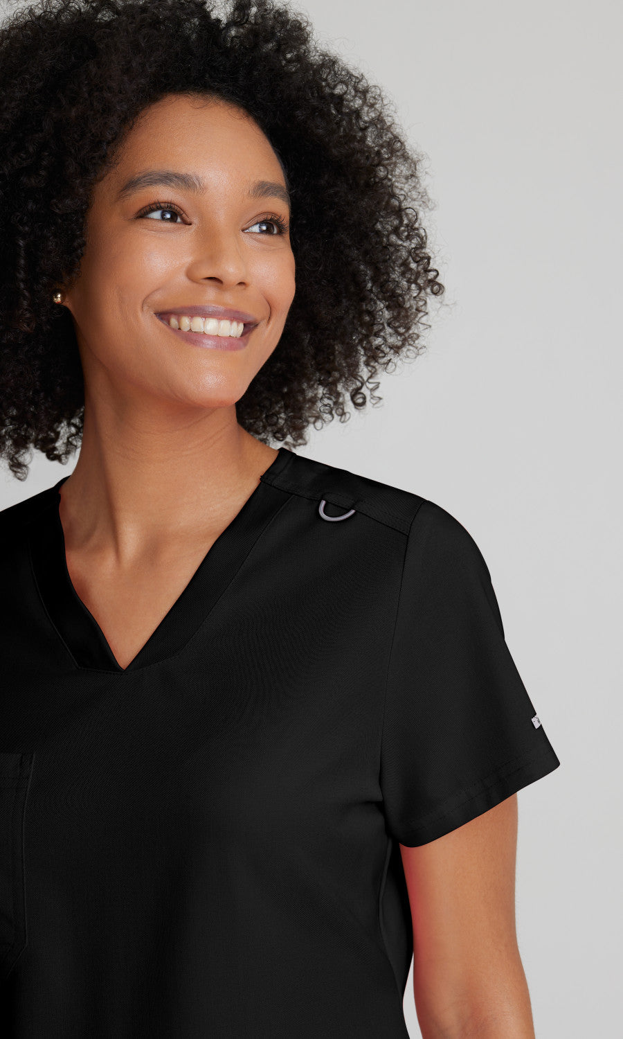 Grey's Anatomy Stretch GVST028 Bree Scrub Top Black